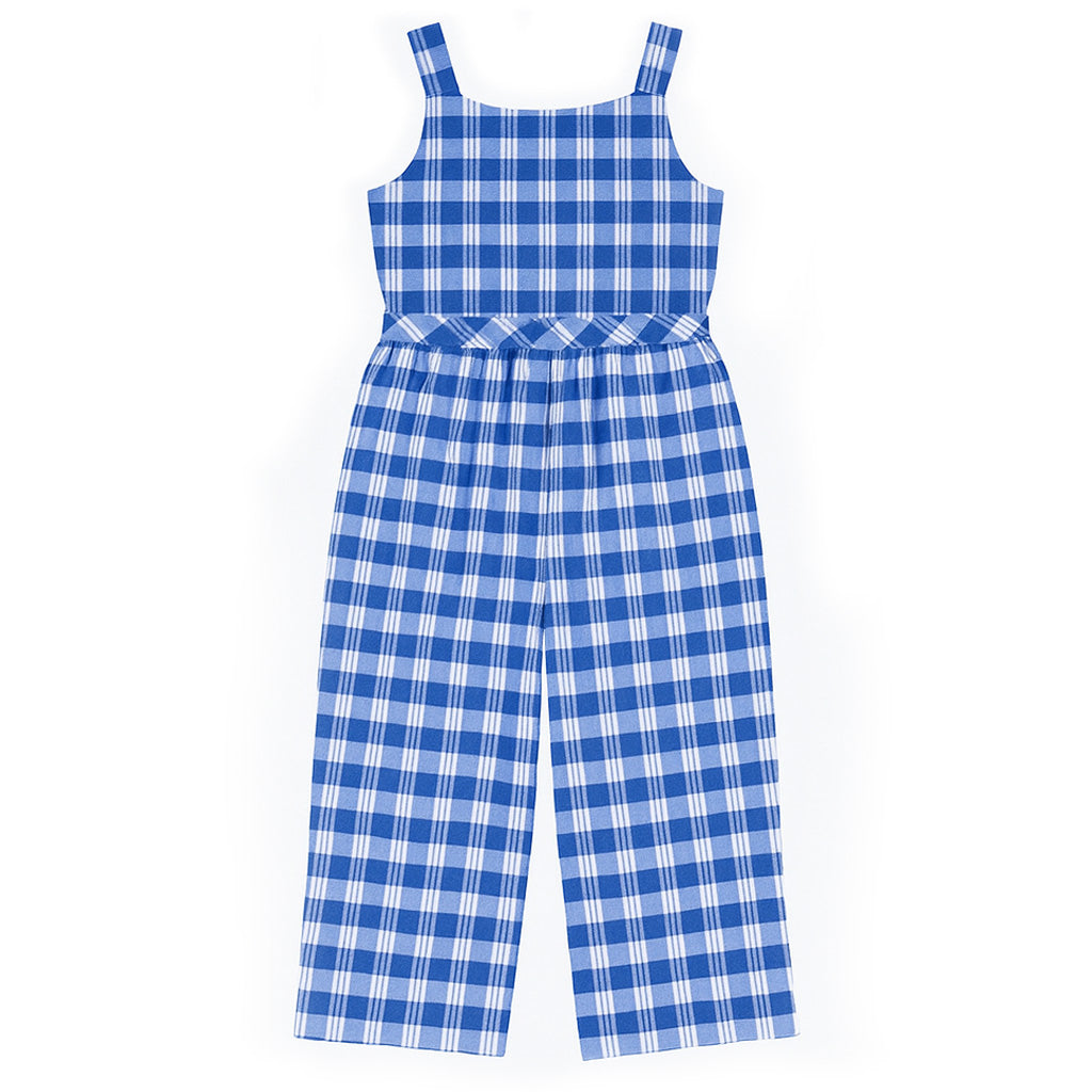 Plaid Seersucker Jumpsuit