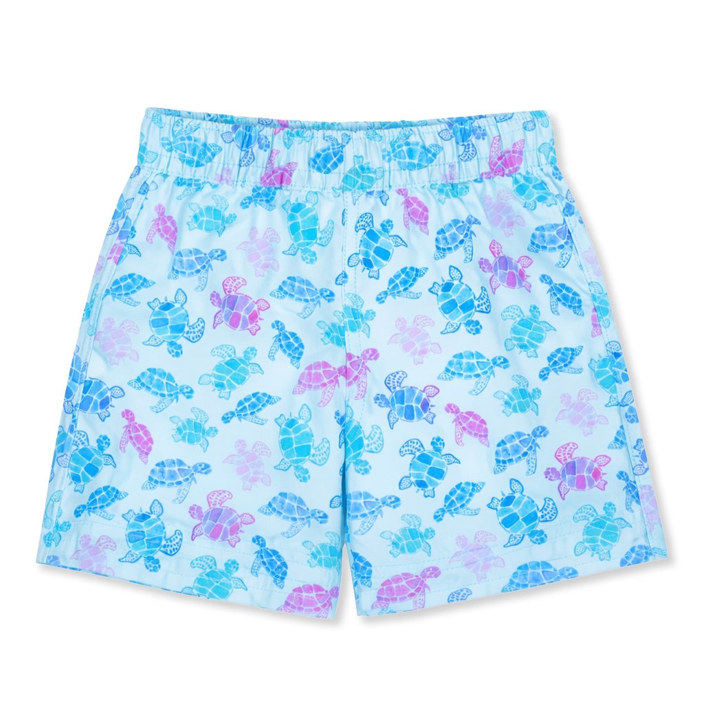 Turtle Print Swim Trunk