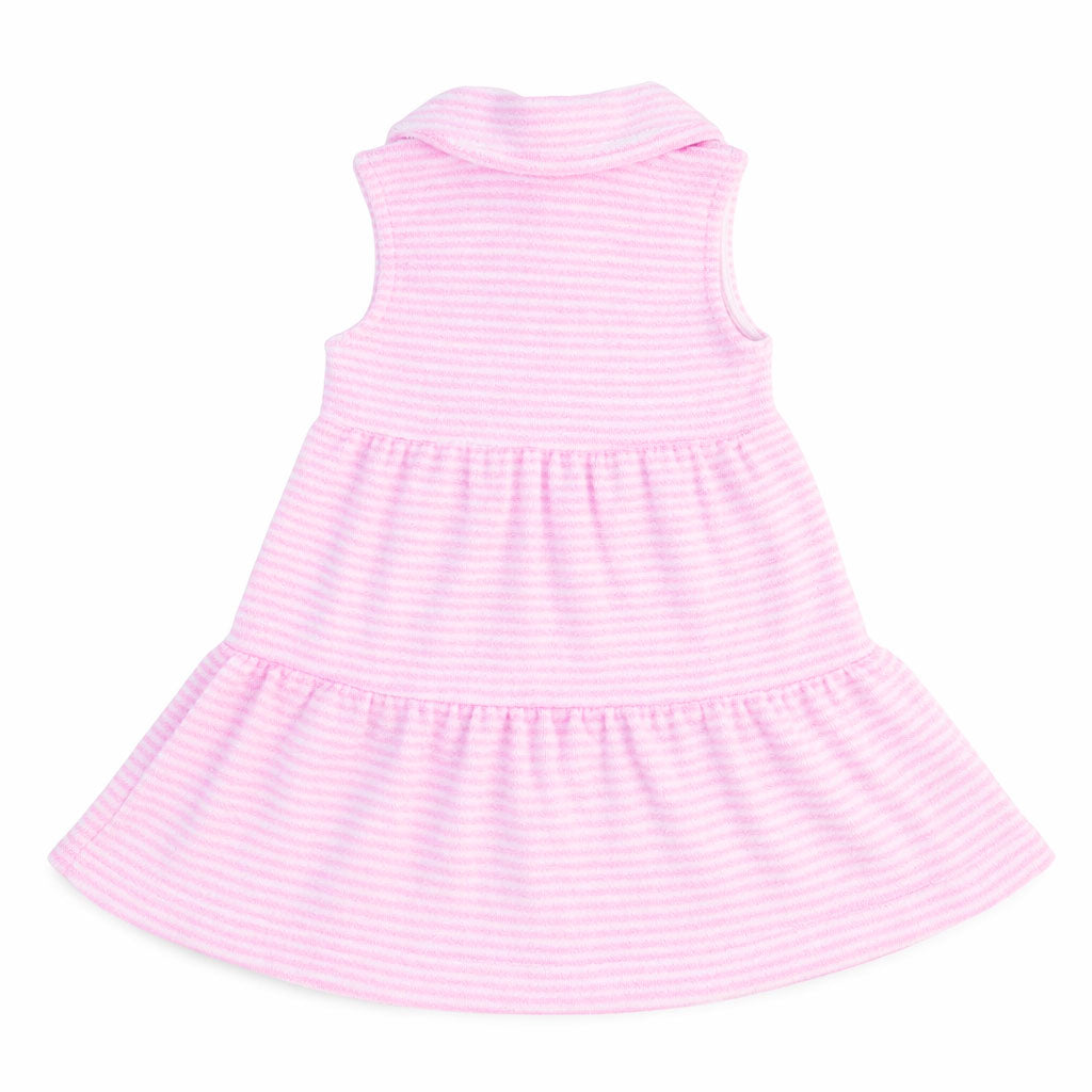 Stripe Terry Dress with Flowers