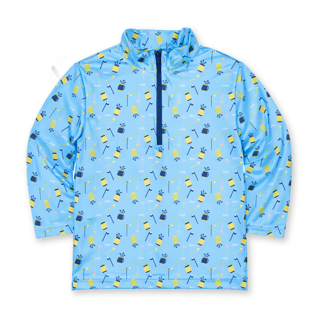 Golf Print Performance Knit Half Zip