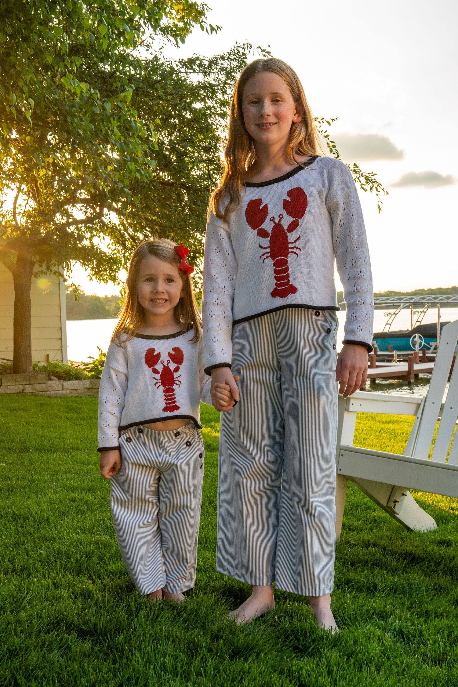Stripe Button Front Pants