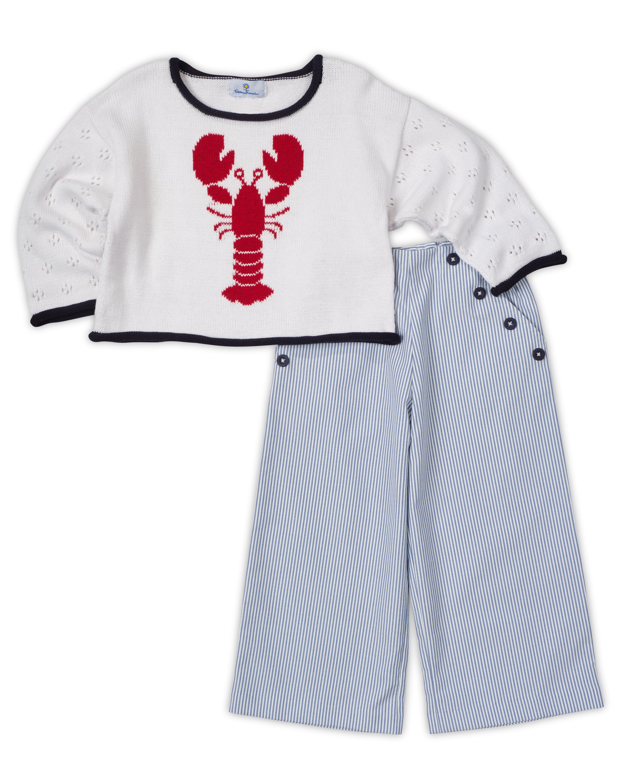 Stripe Button Front Pants
