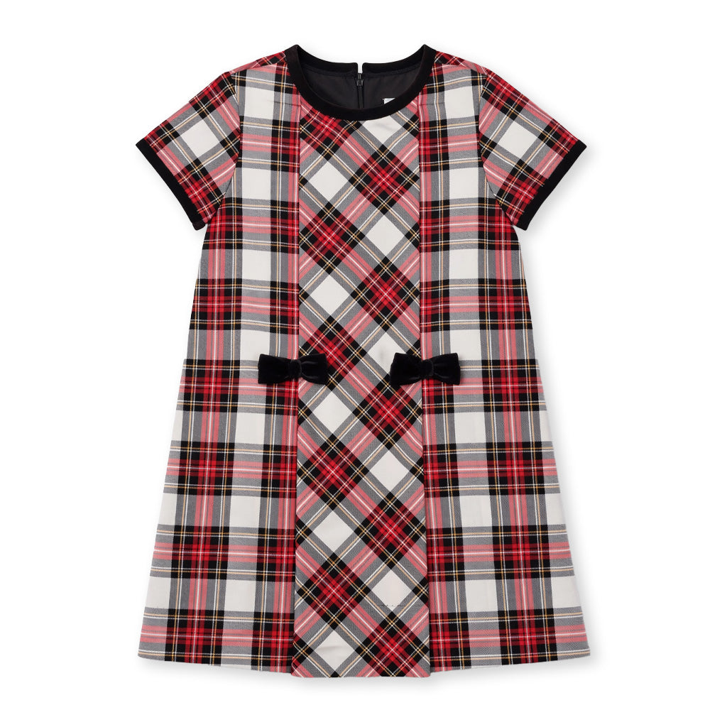 Tartan Plaid Dress With Bows