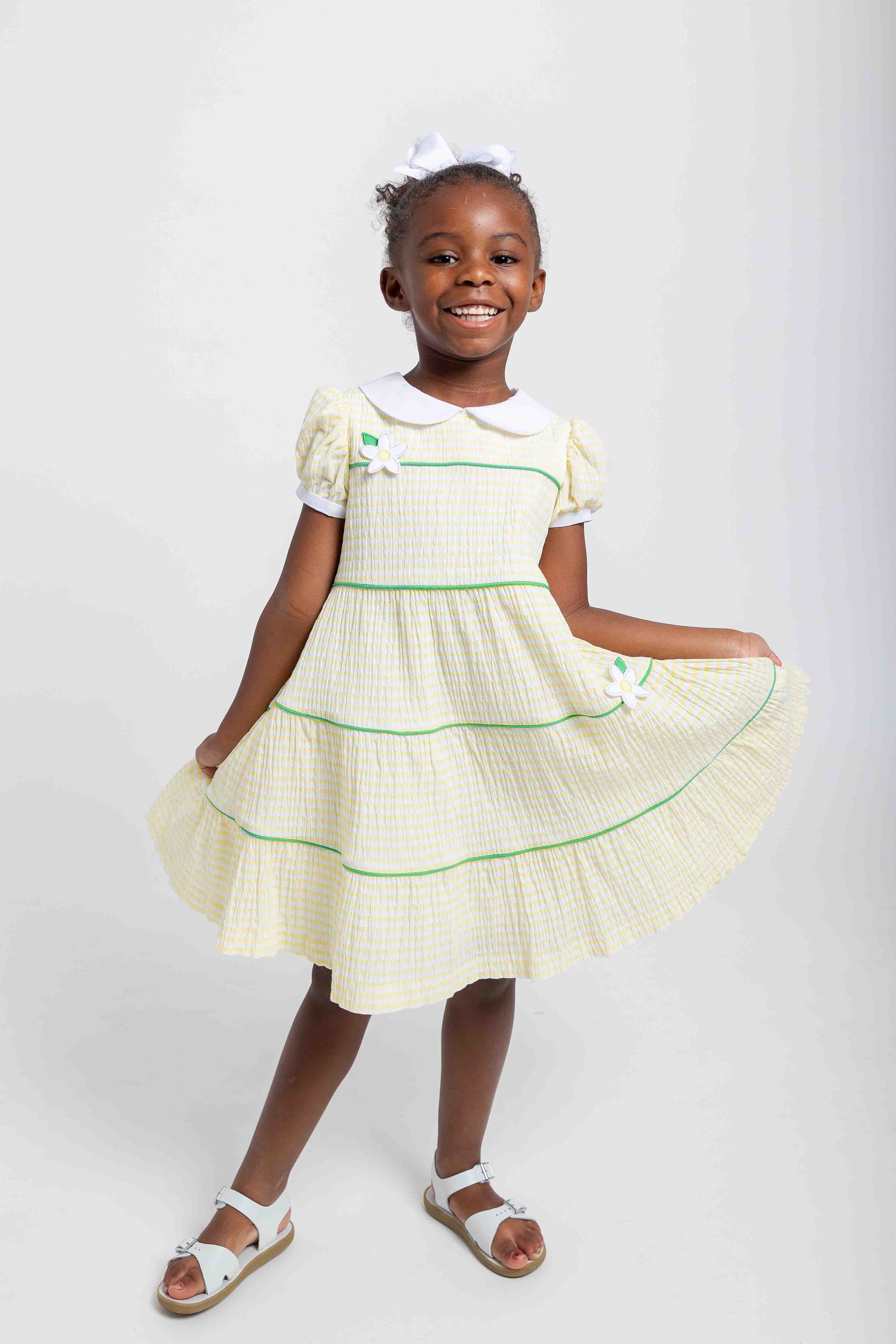 Stripe Dress With Flowers
