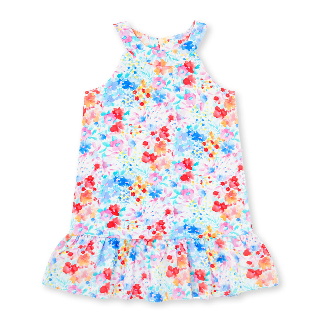 Floral Dress With Shirred Skirt