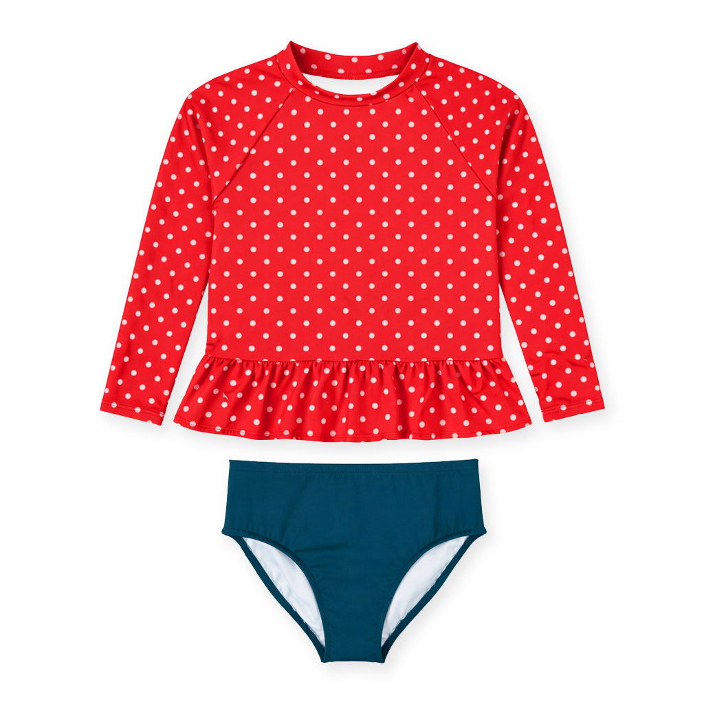Polka Dot Rashguard Swimsuit | Florence Eiseman