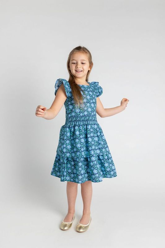 Floral Print Dress With Waist Rouching
