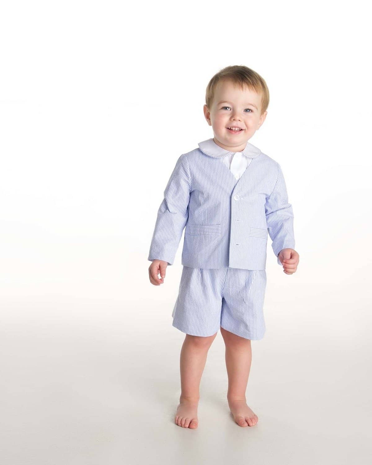 Stripe Seersucker Eton Suit - Florence Eiseman