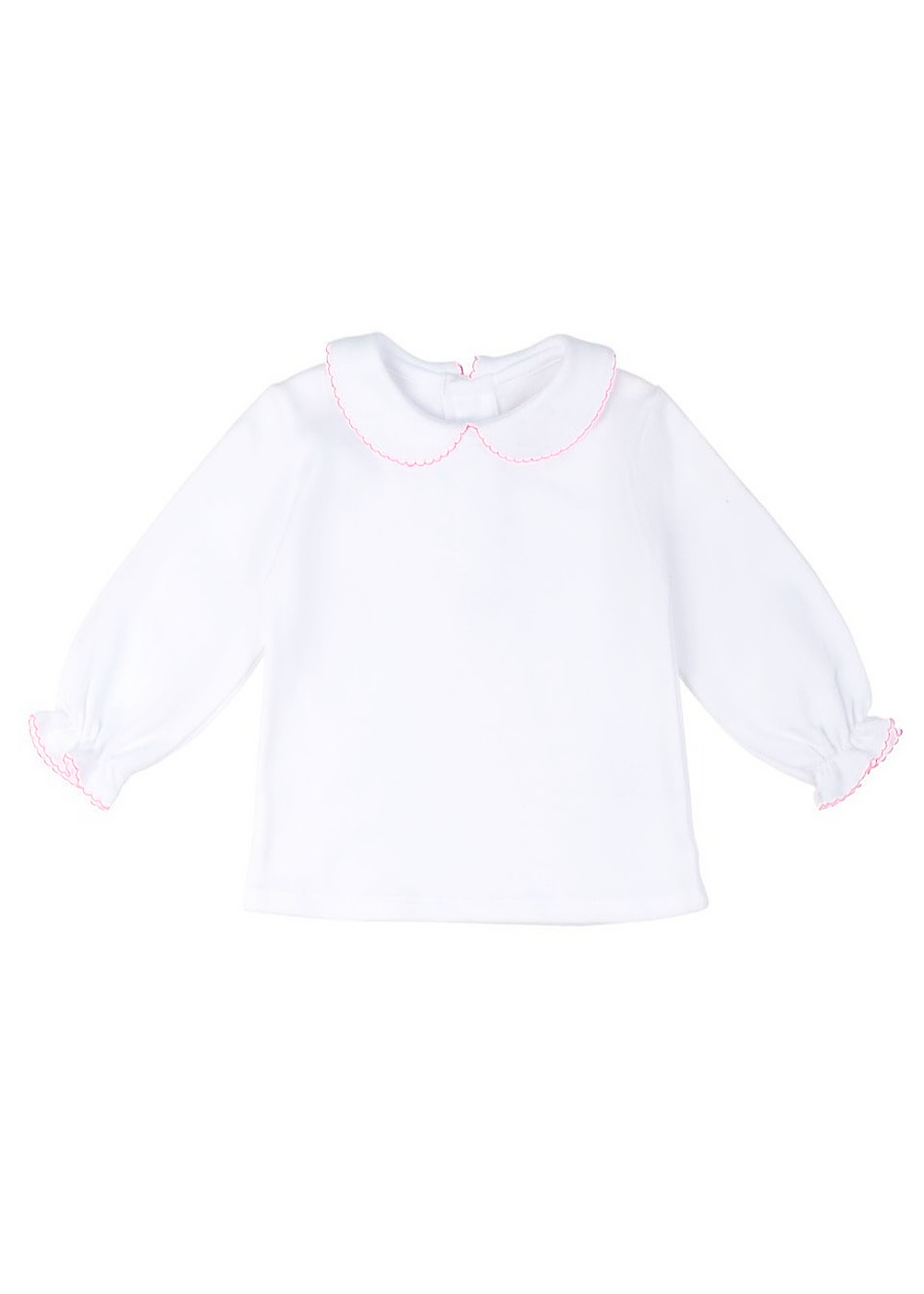 Knit Long Sleeve Blouse With Picot