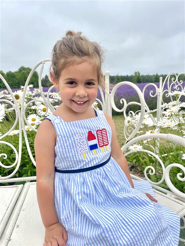Seersucker Dress With Popsicles