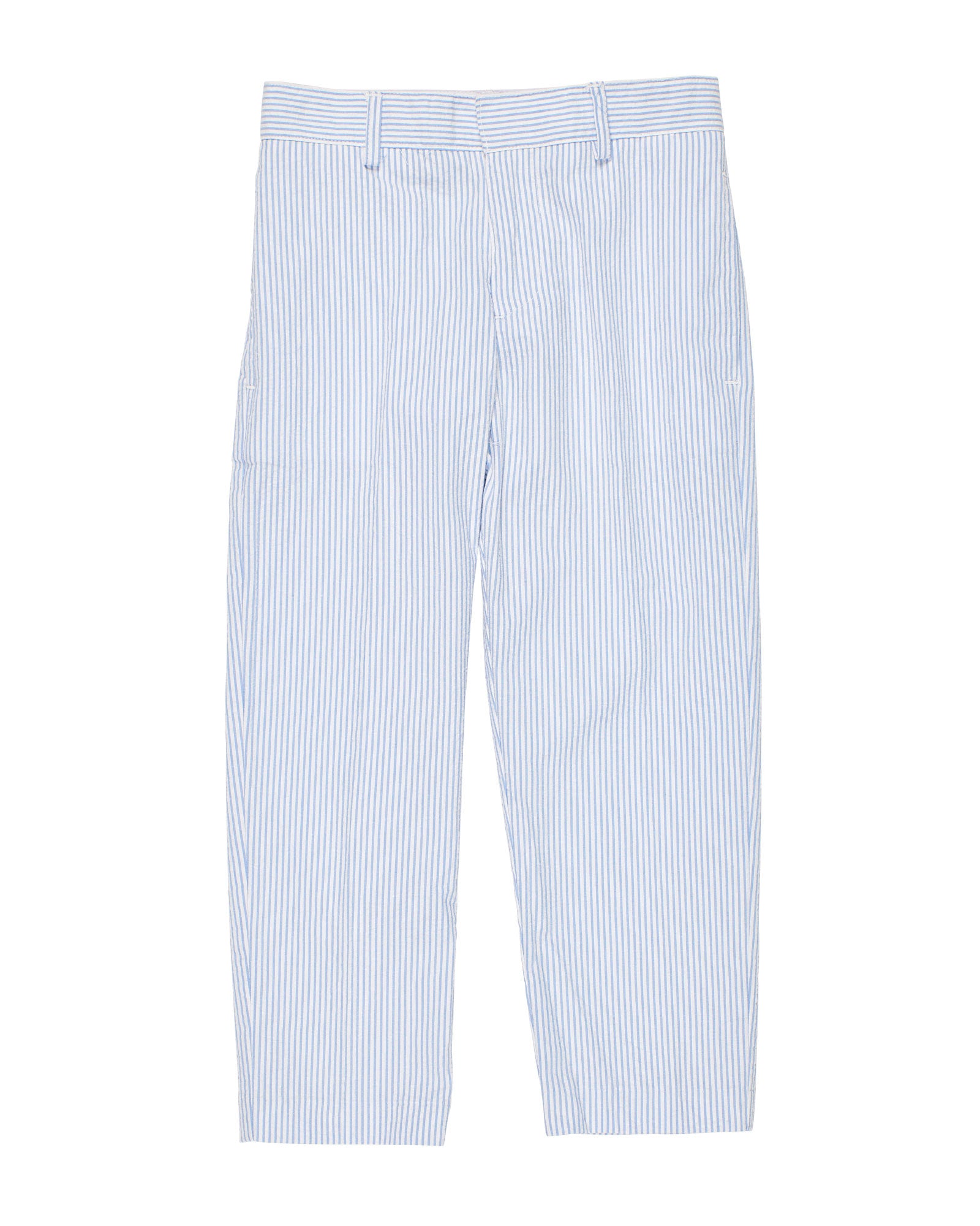 Blue stripe seersucker pants