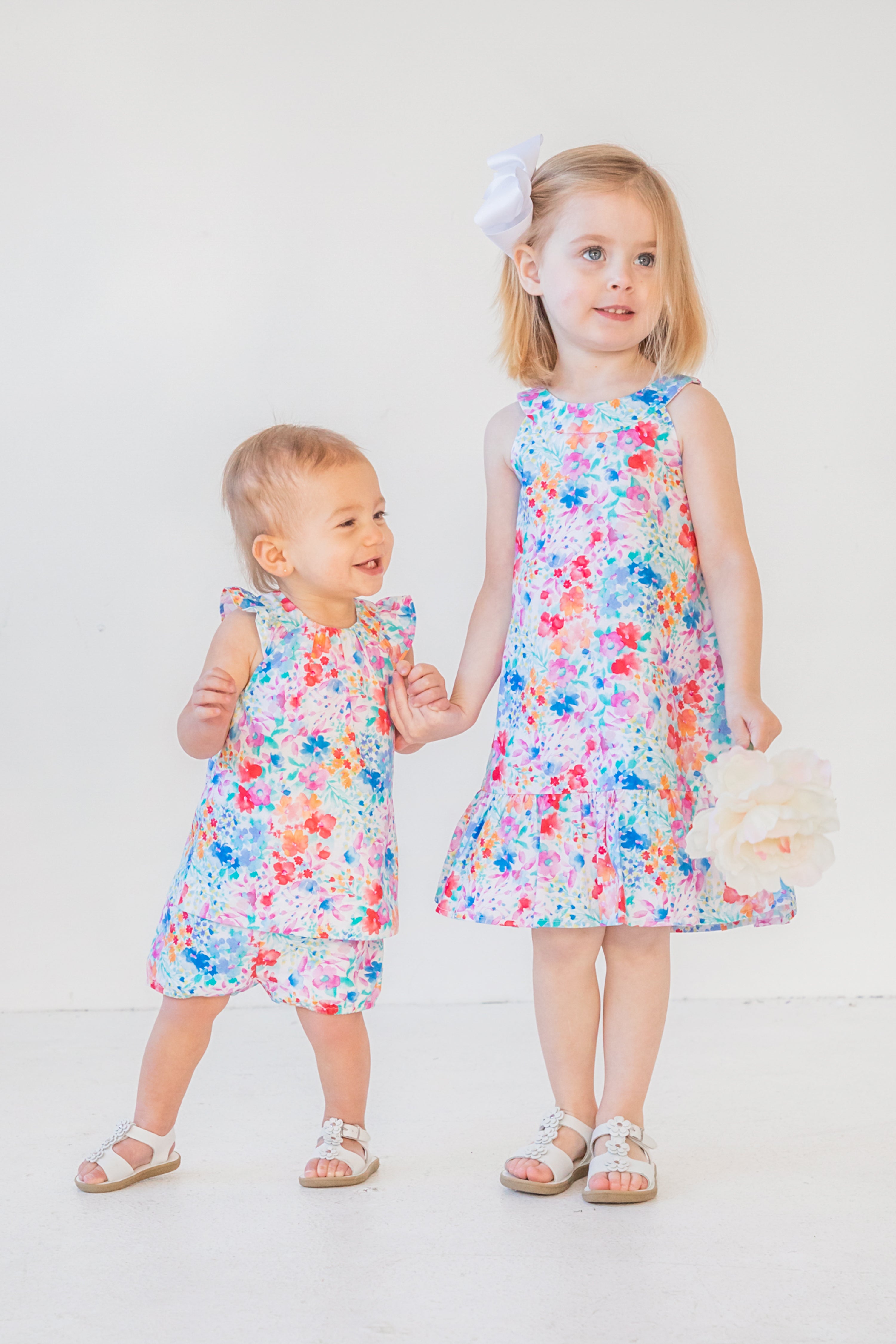 Floral Dress With Shirred Skirt