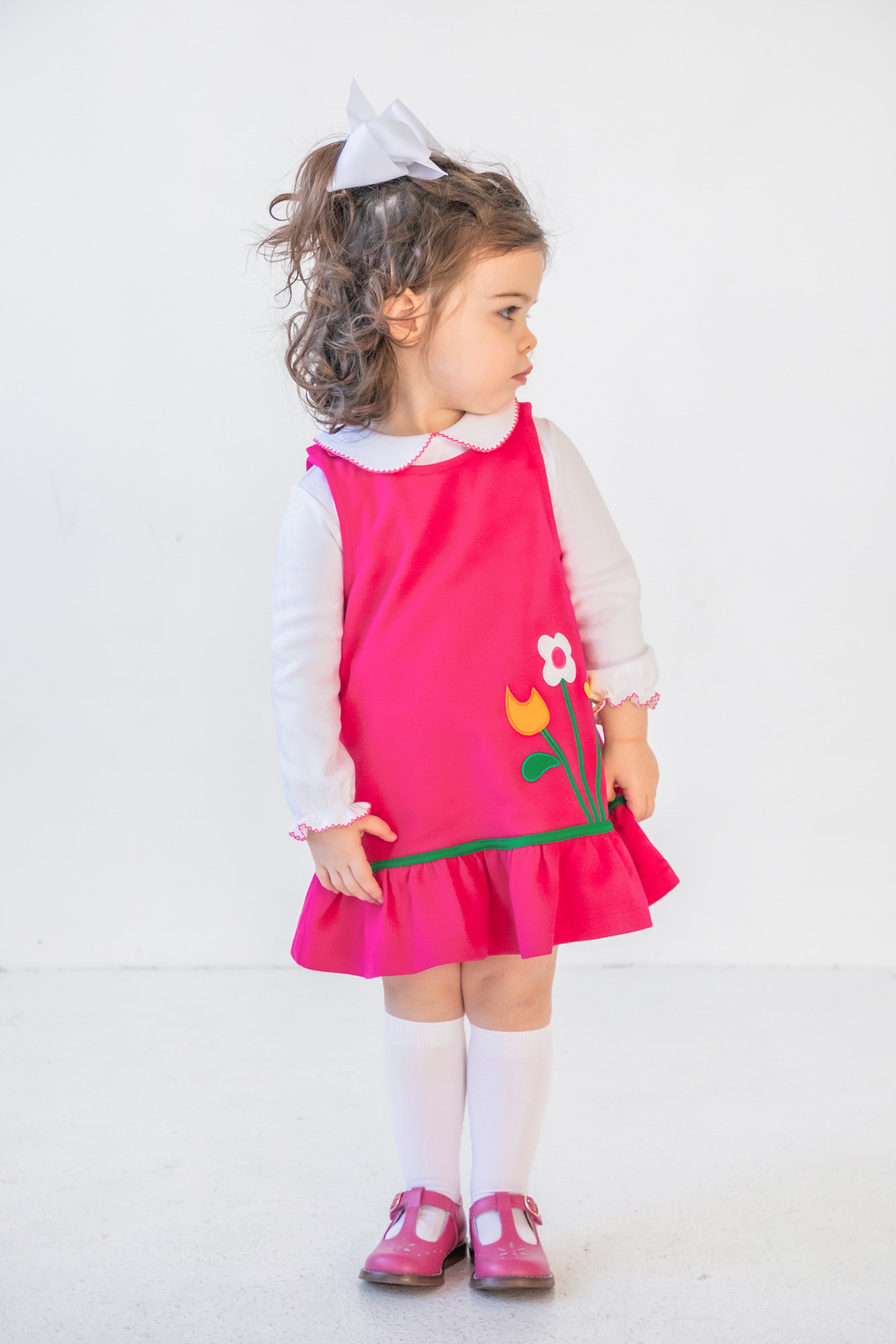 Pique Knit Jumper with Flowers