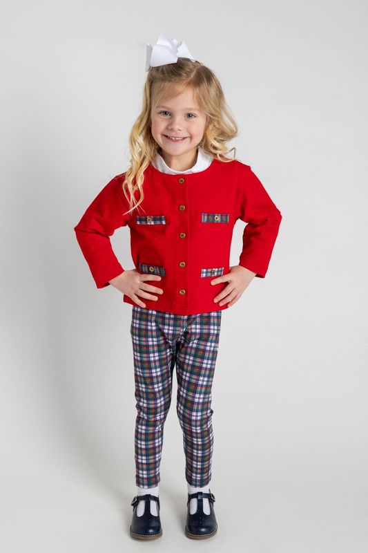 Red French Terry Jacket