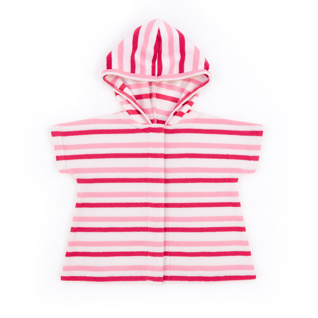 Stripe Hooded Kimono Coverup