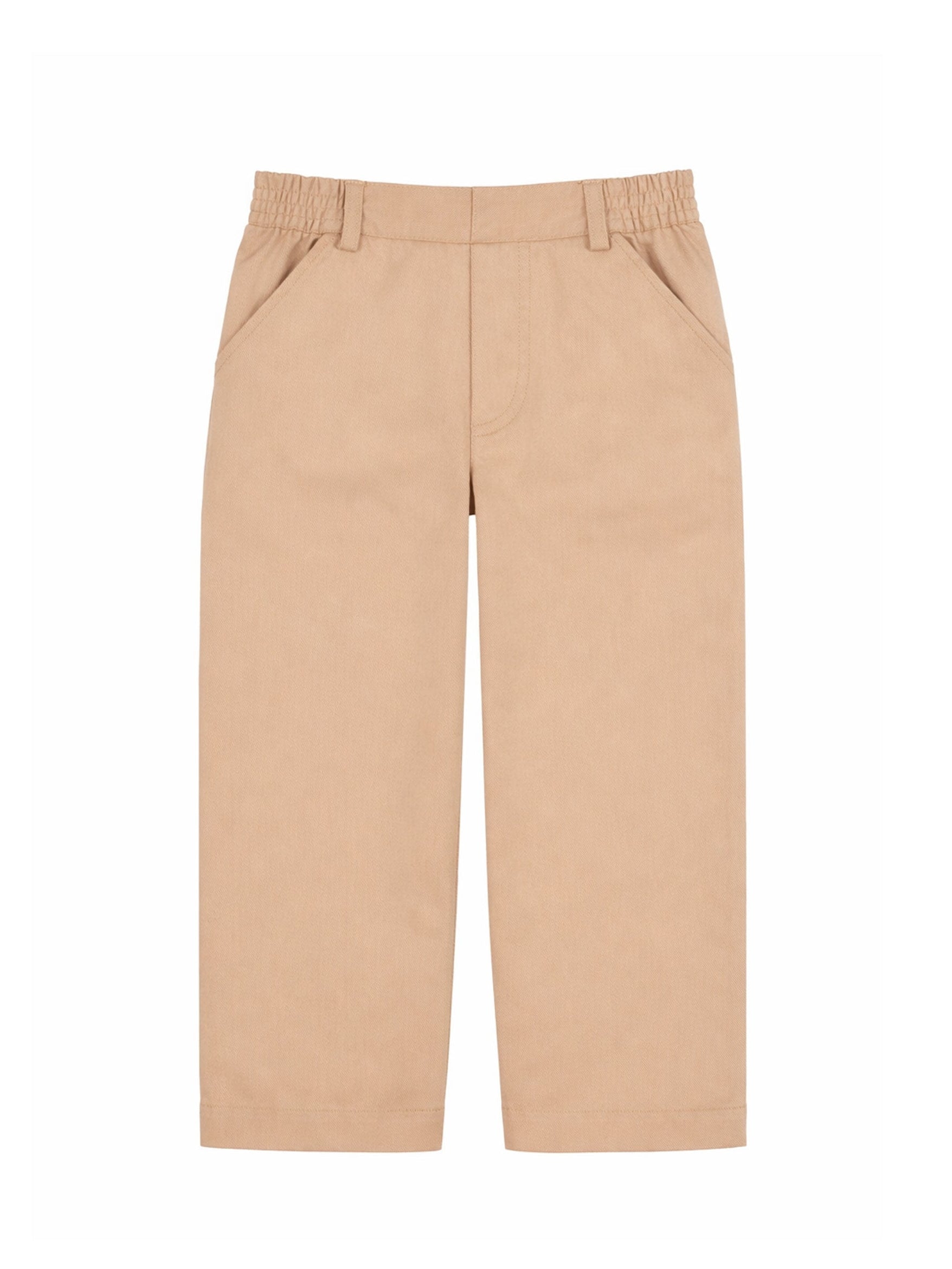 Khaki Twill Fake Fly Pants