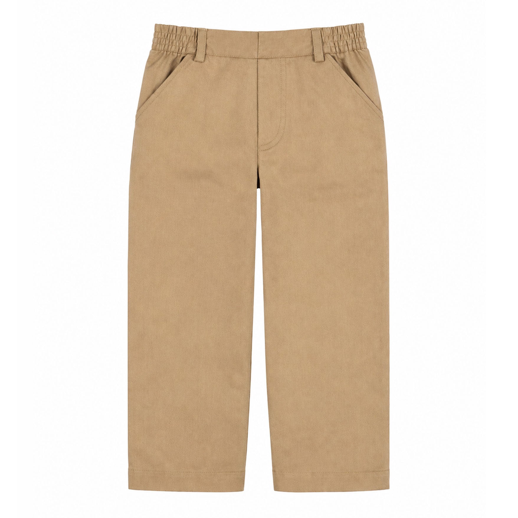 Khaki Twill Fake Fly Pants
