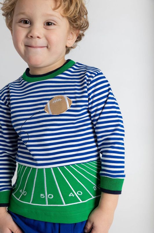 Stripe Knit Shirt With Football Field – Florence Eiseman