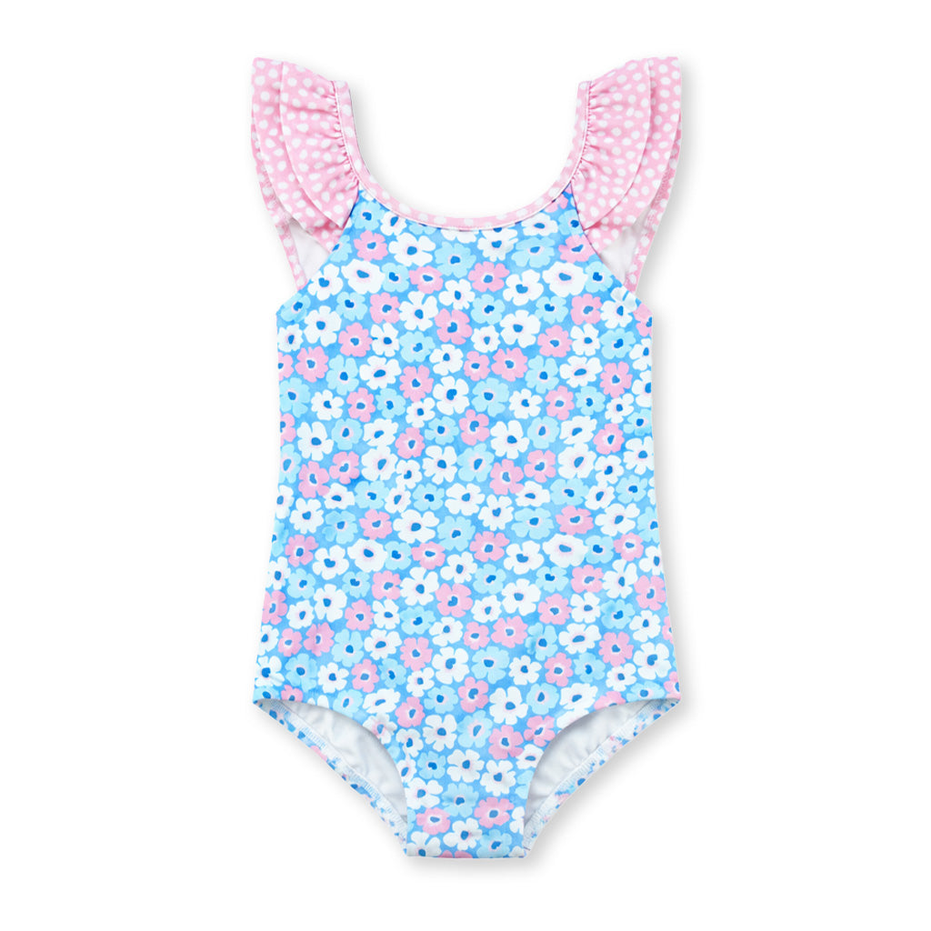 Floral Swimsuit With Ruffles