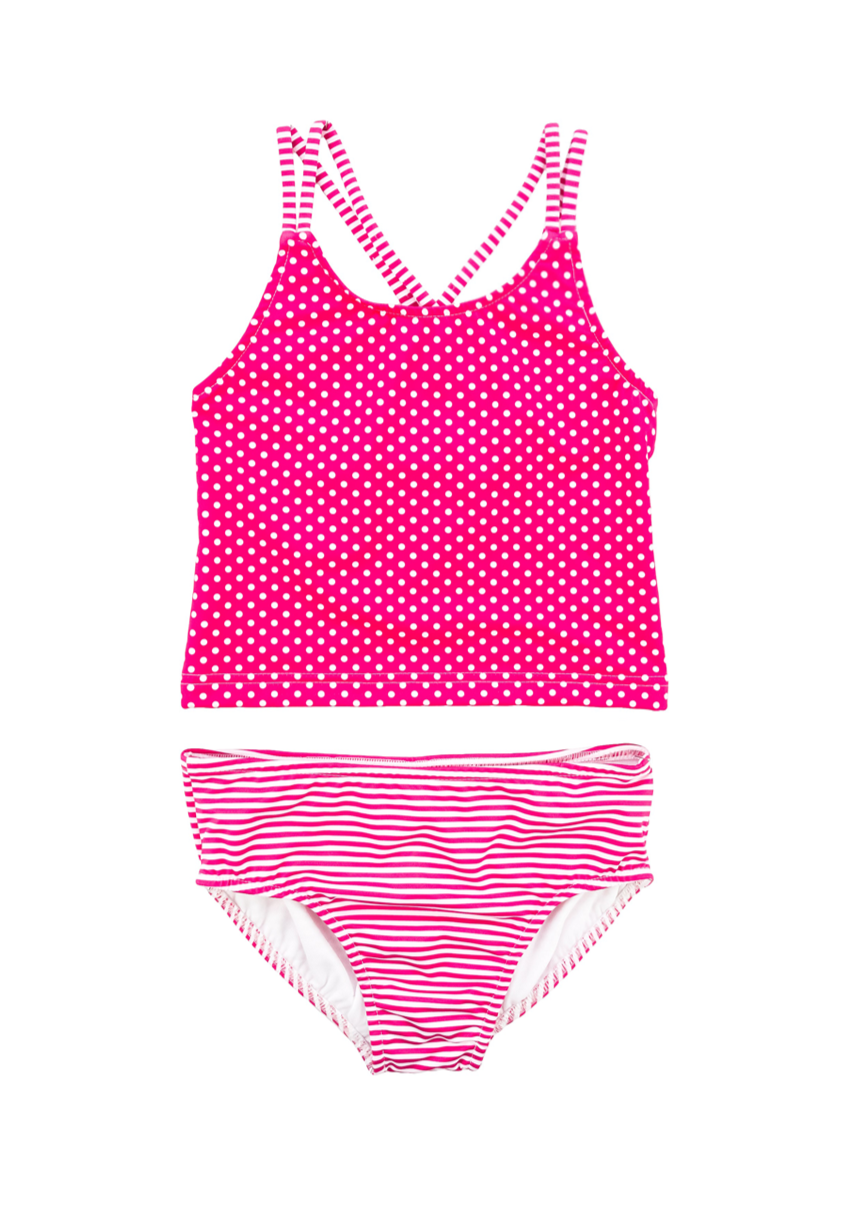 Polka Dot And Stripe Tankini – Florence Eiseman