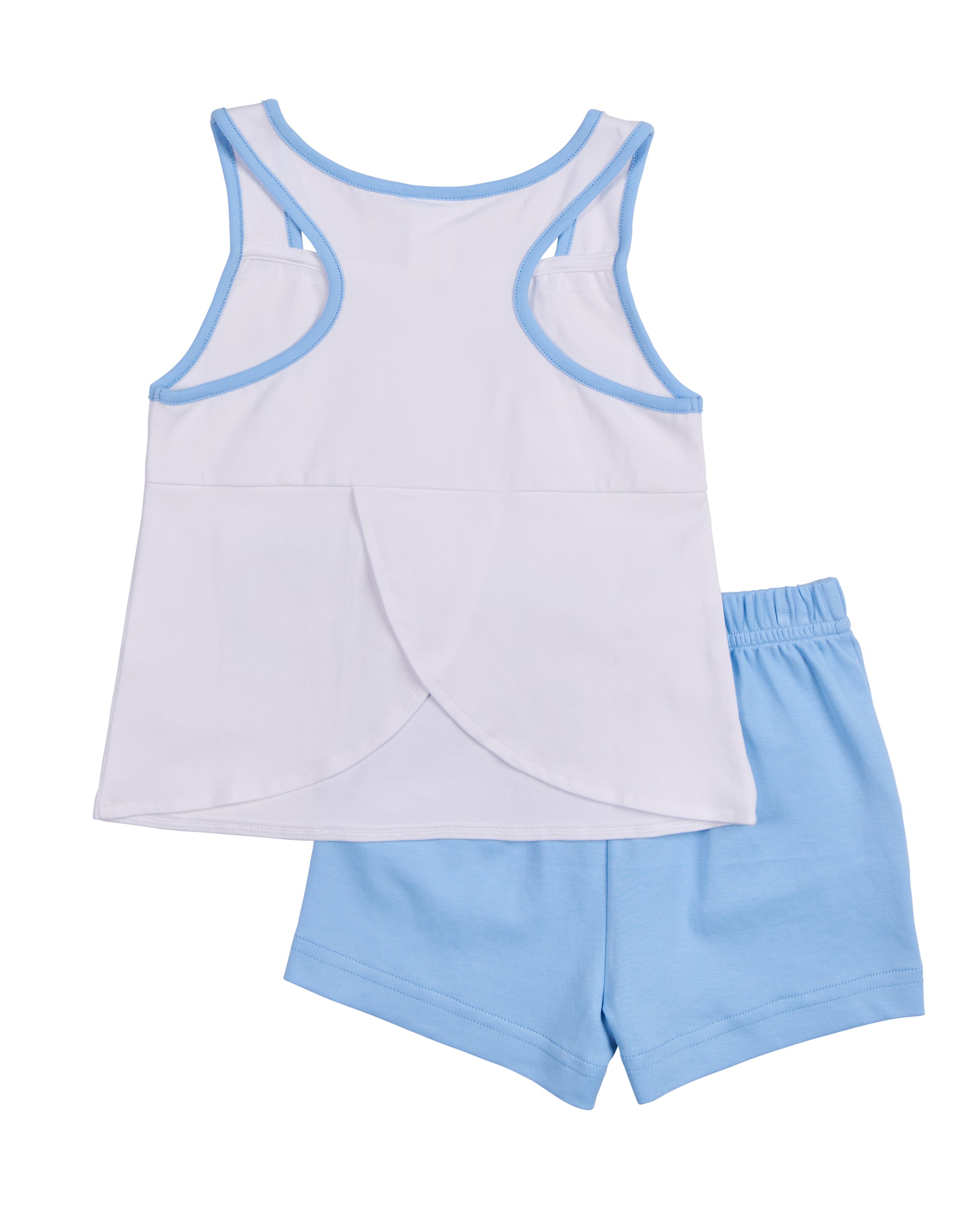 back view of knit tennis set for girls