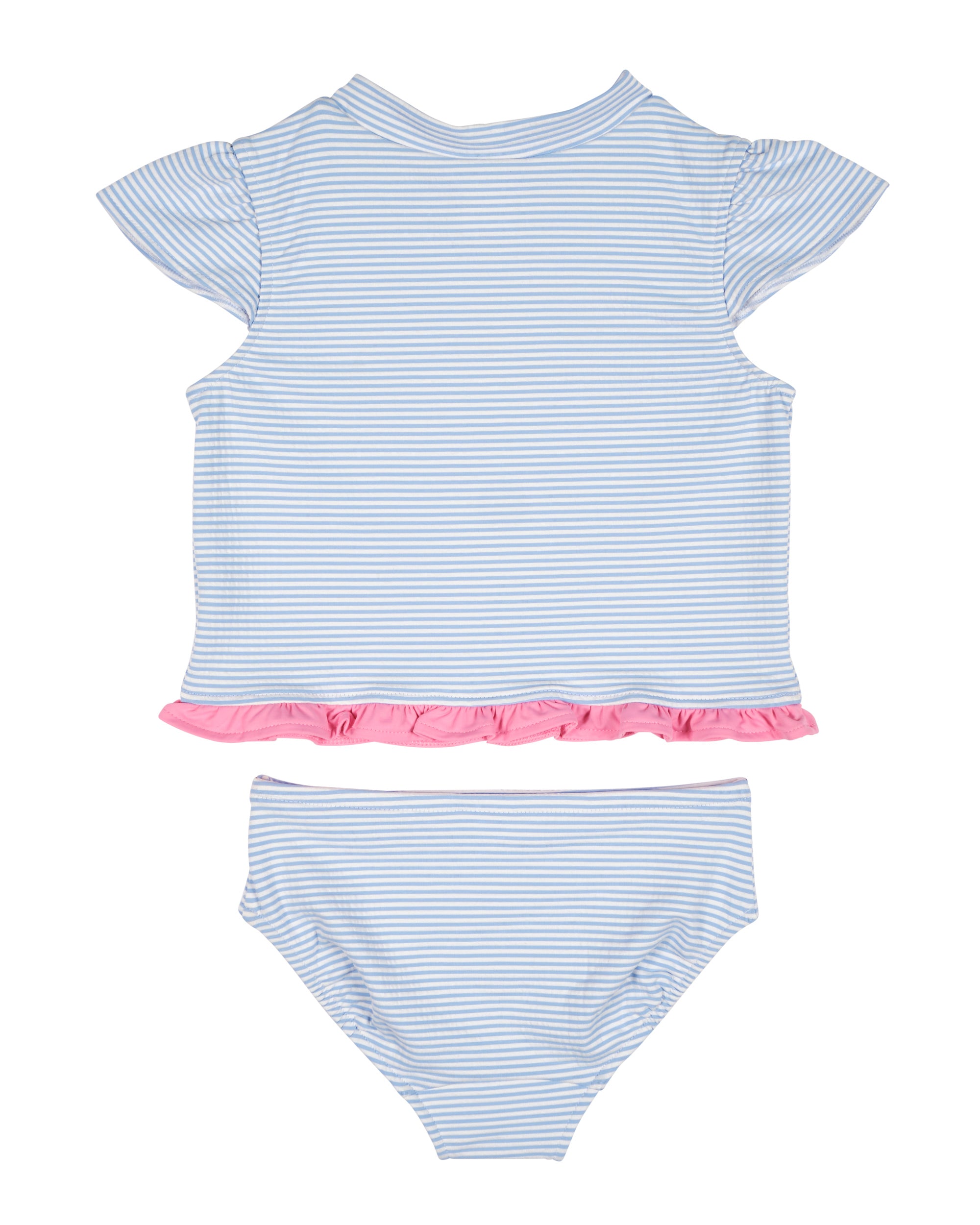 Cap Sleeve Rash Guard Tankini With Flower