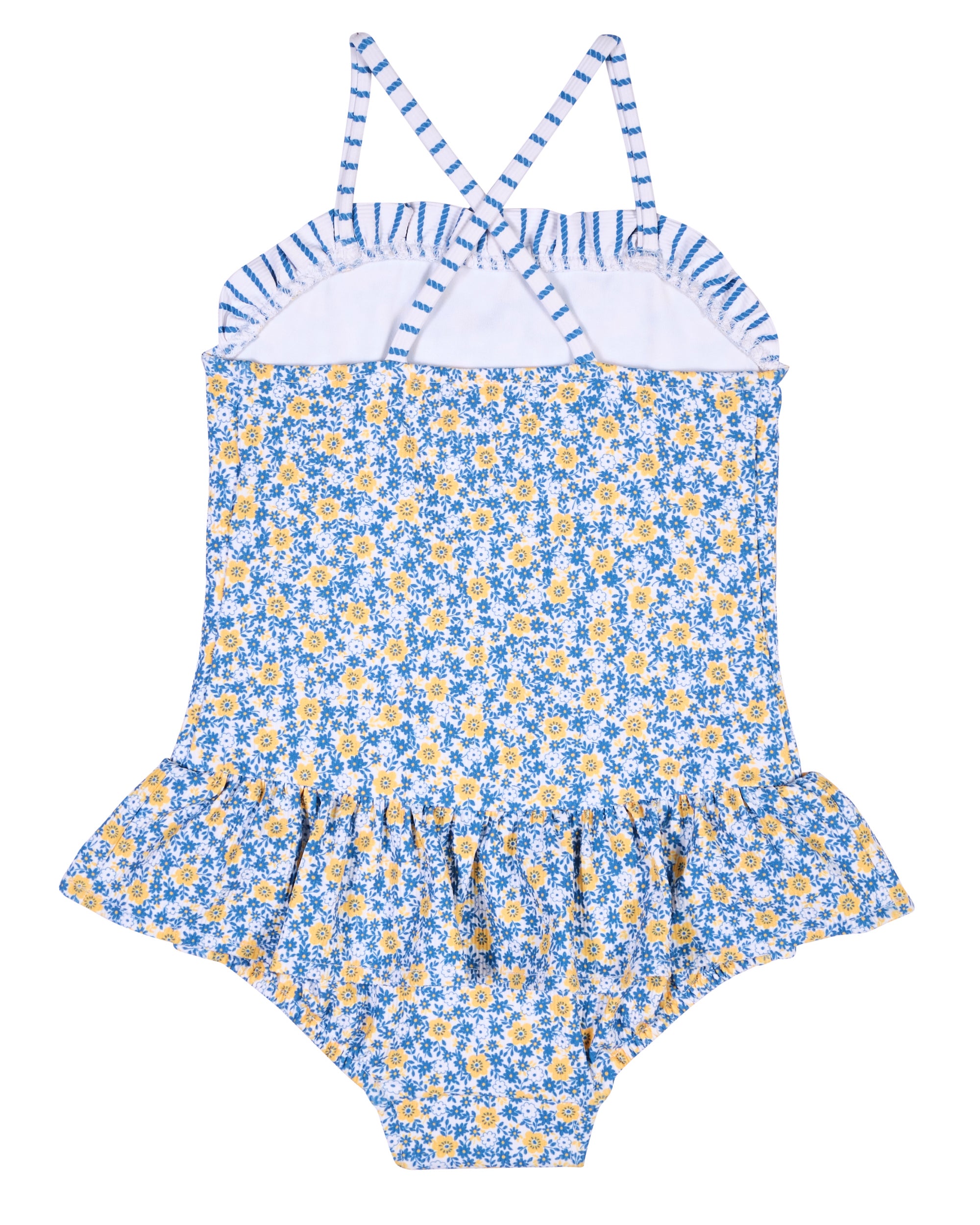 Floral Skirted Swimsuit with Flower