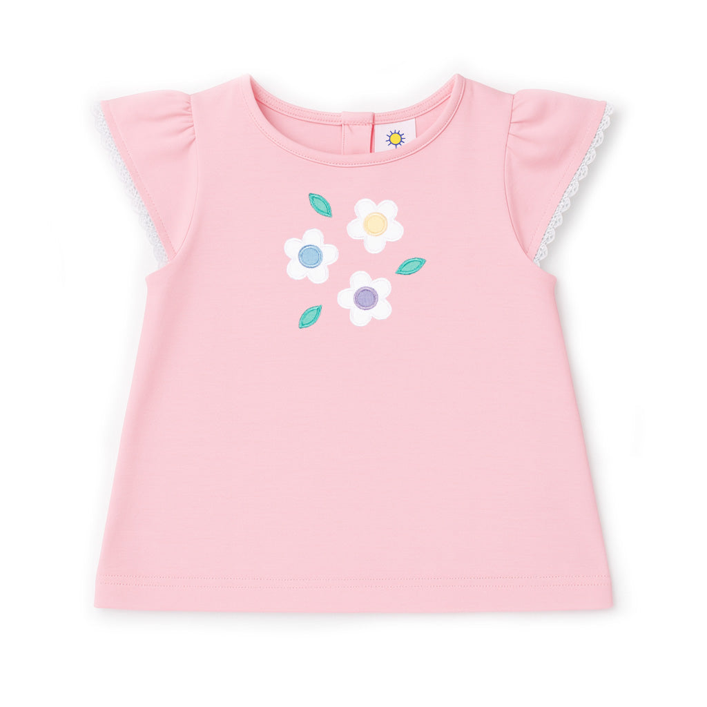 Knit Top With Flowers