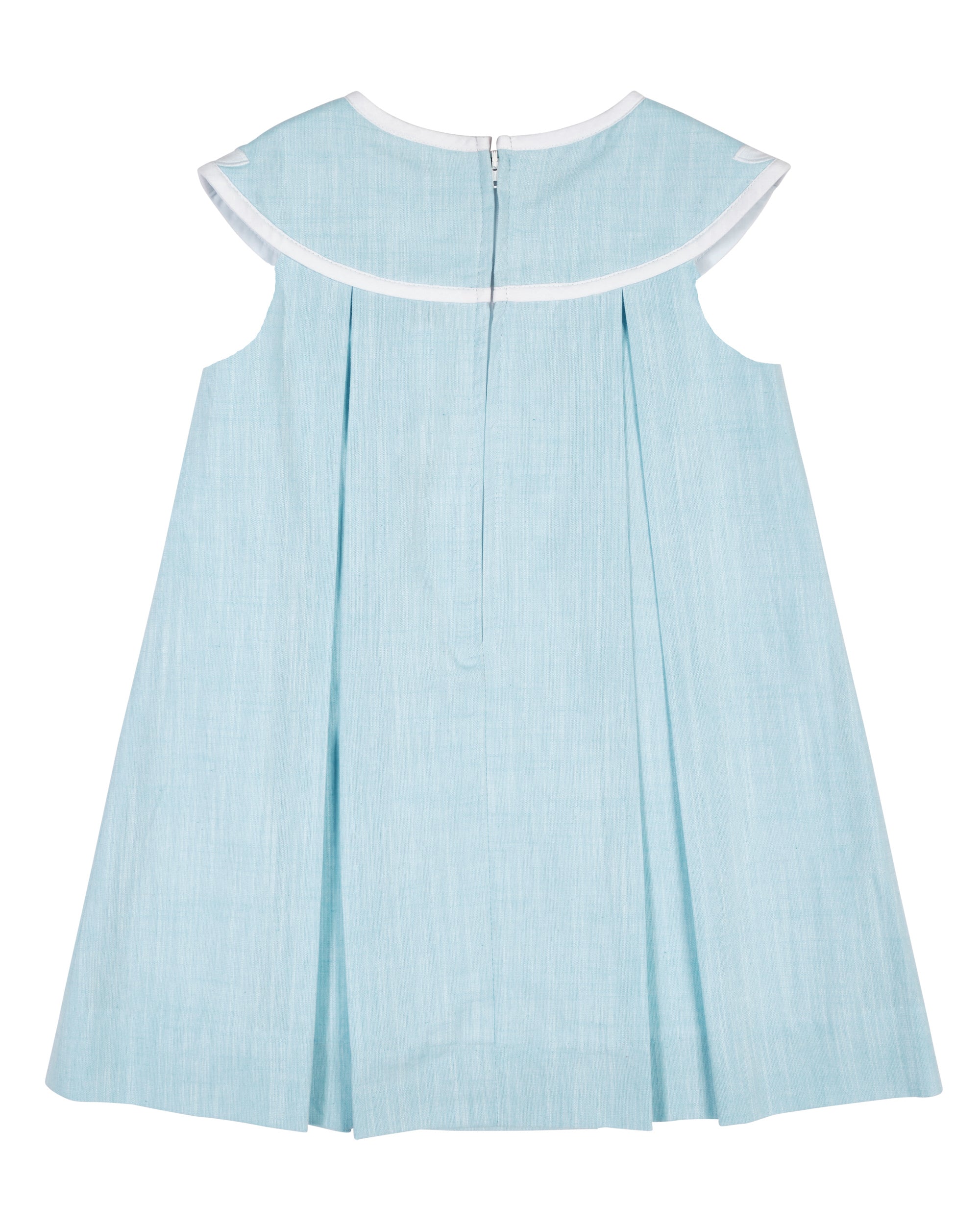 Linen Look Dress With Vintage Flower