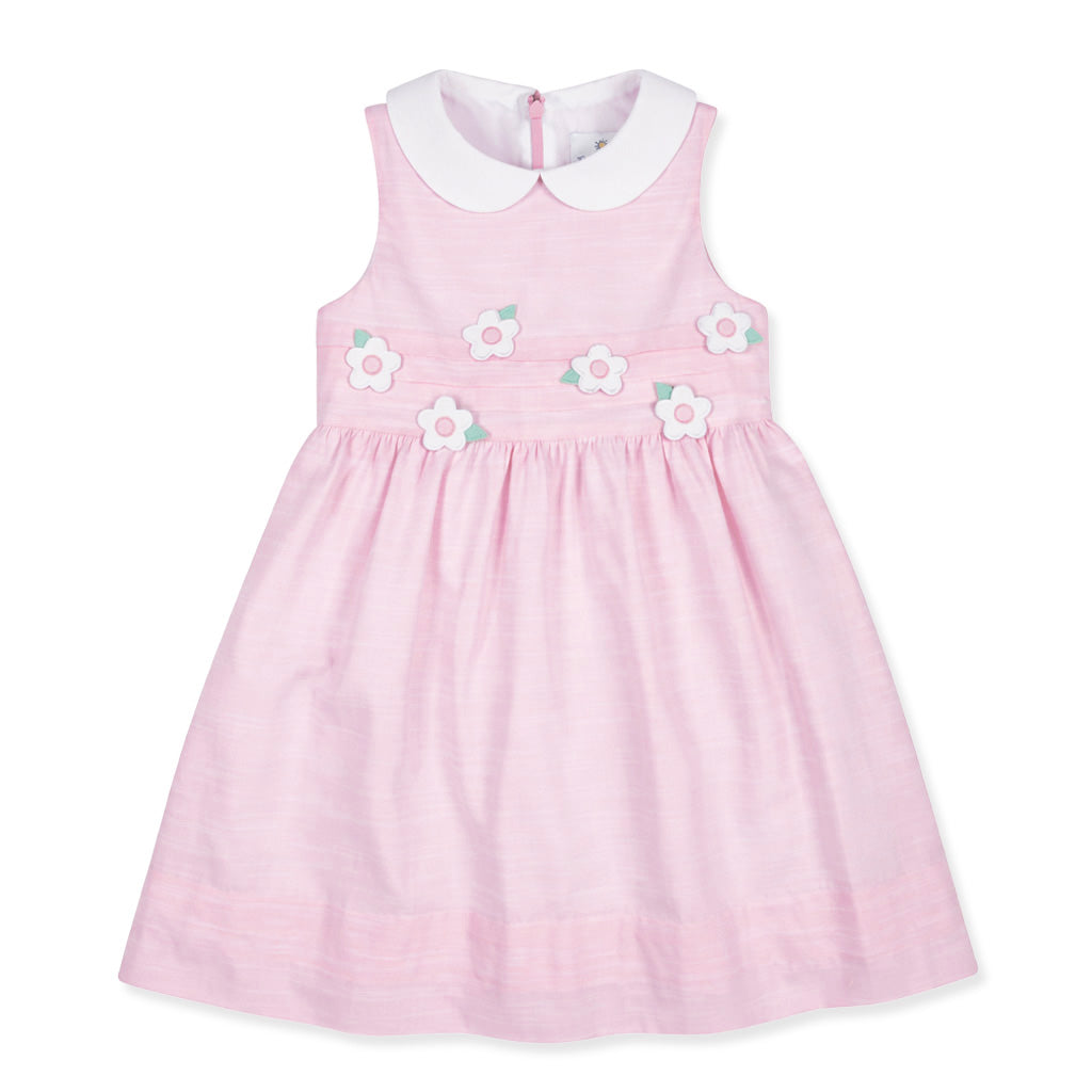 Linen Look Dress With Flowers