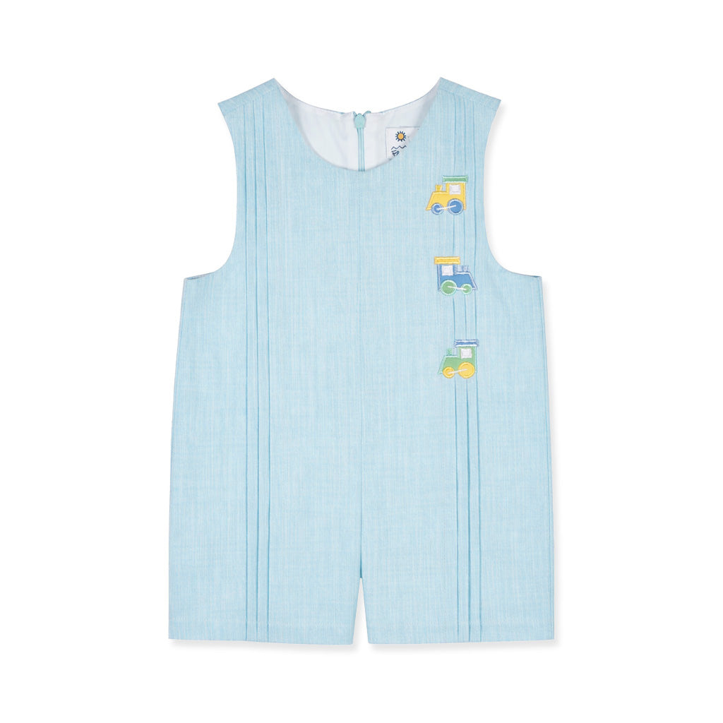 Linen Look Shortall With Trains