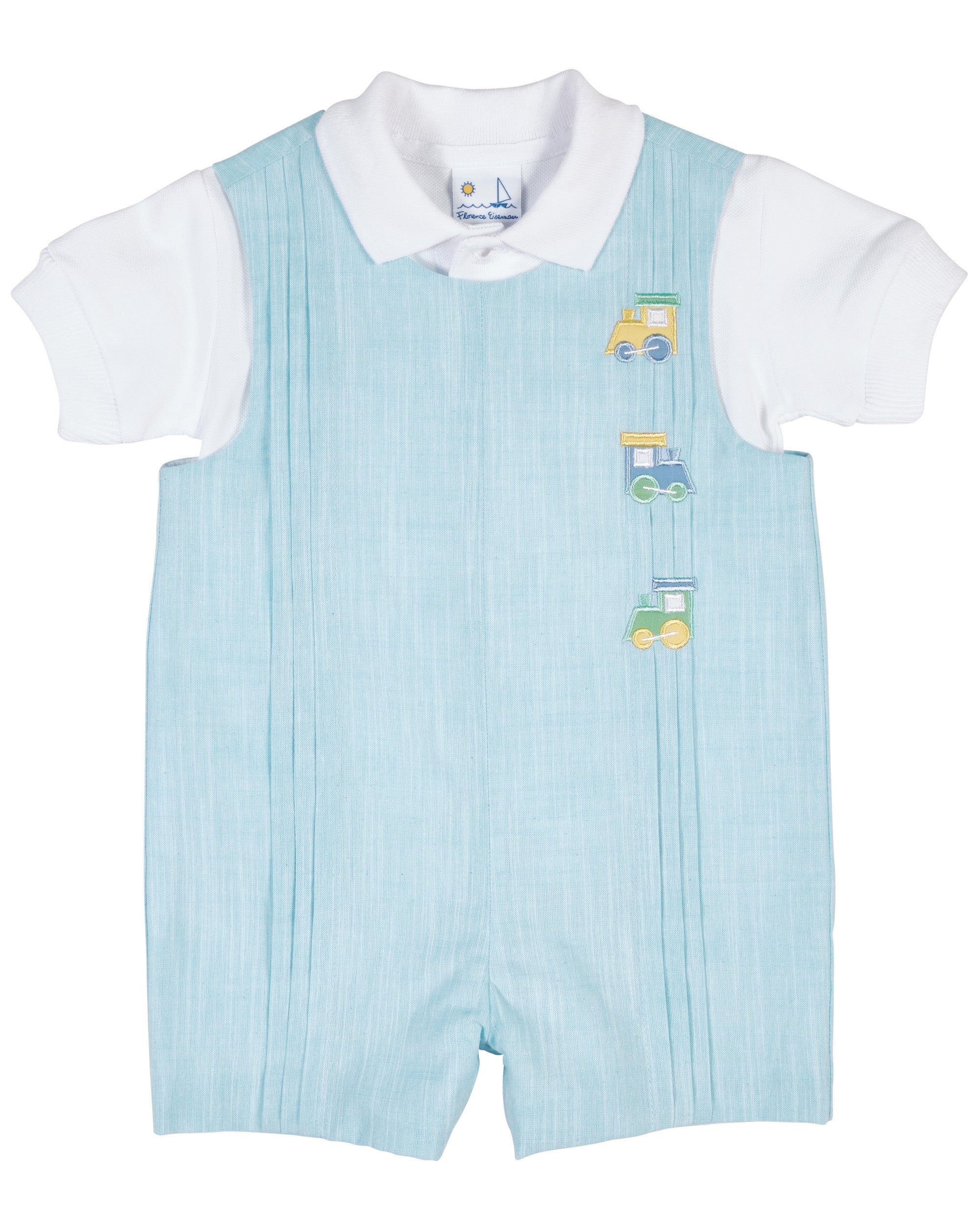 Linen Look Shortall With Trains