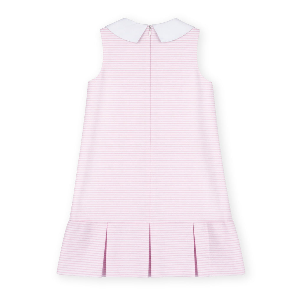 Stripe Pique Dress With Tulips