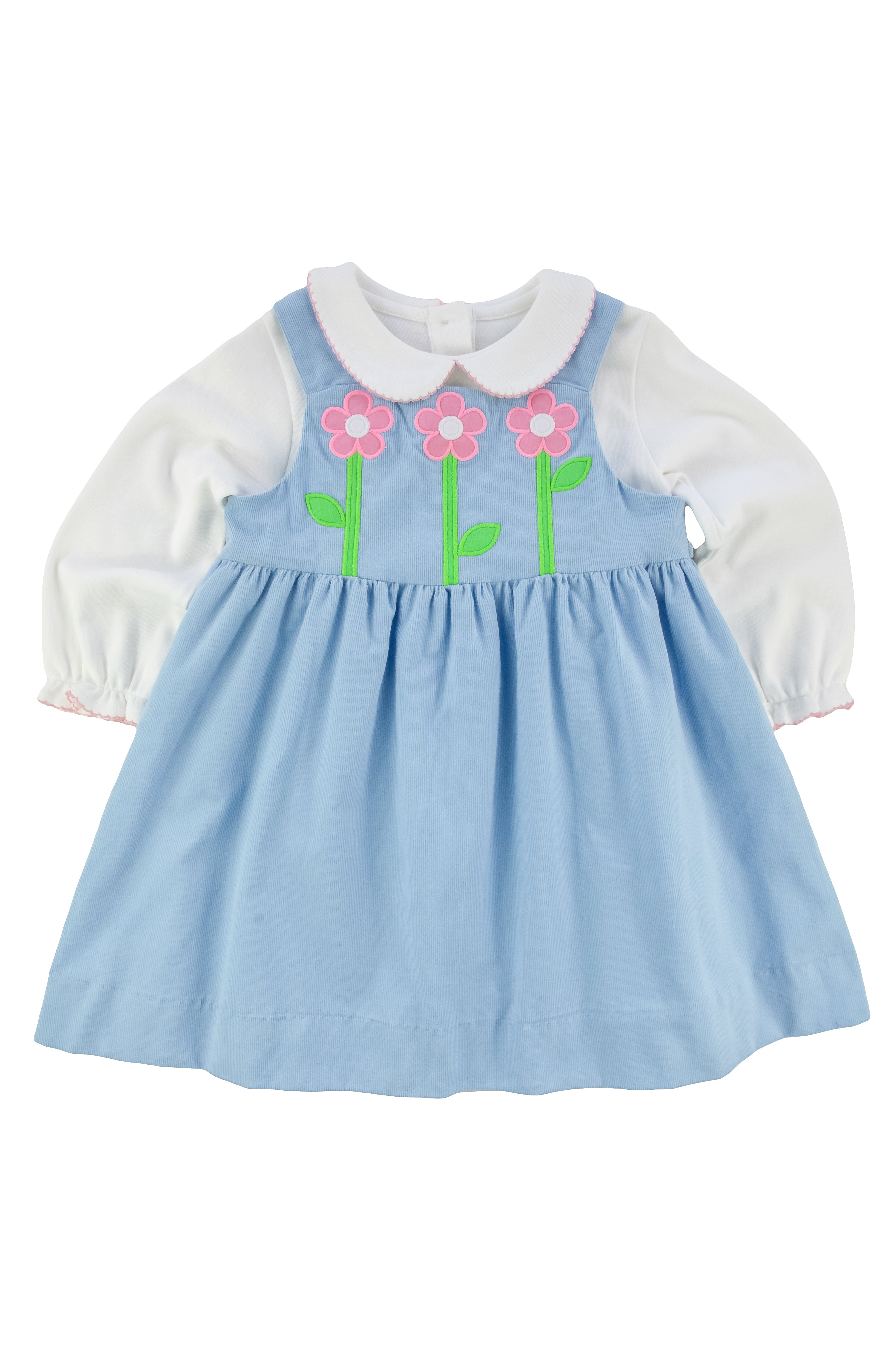Corduroy Jumper With Flowers