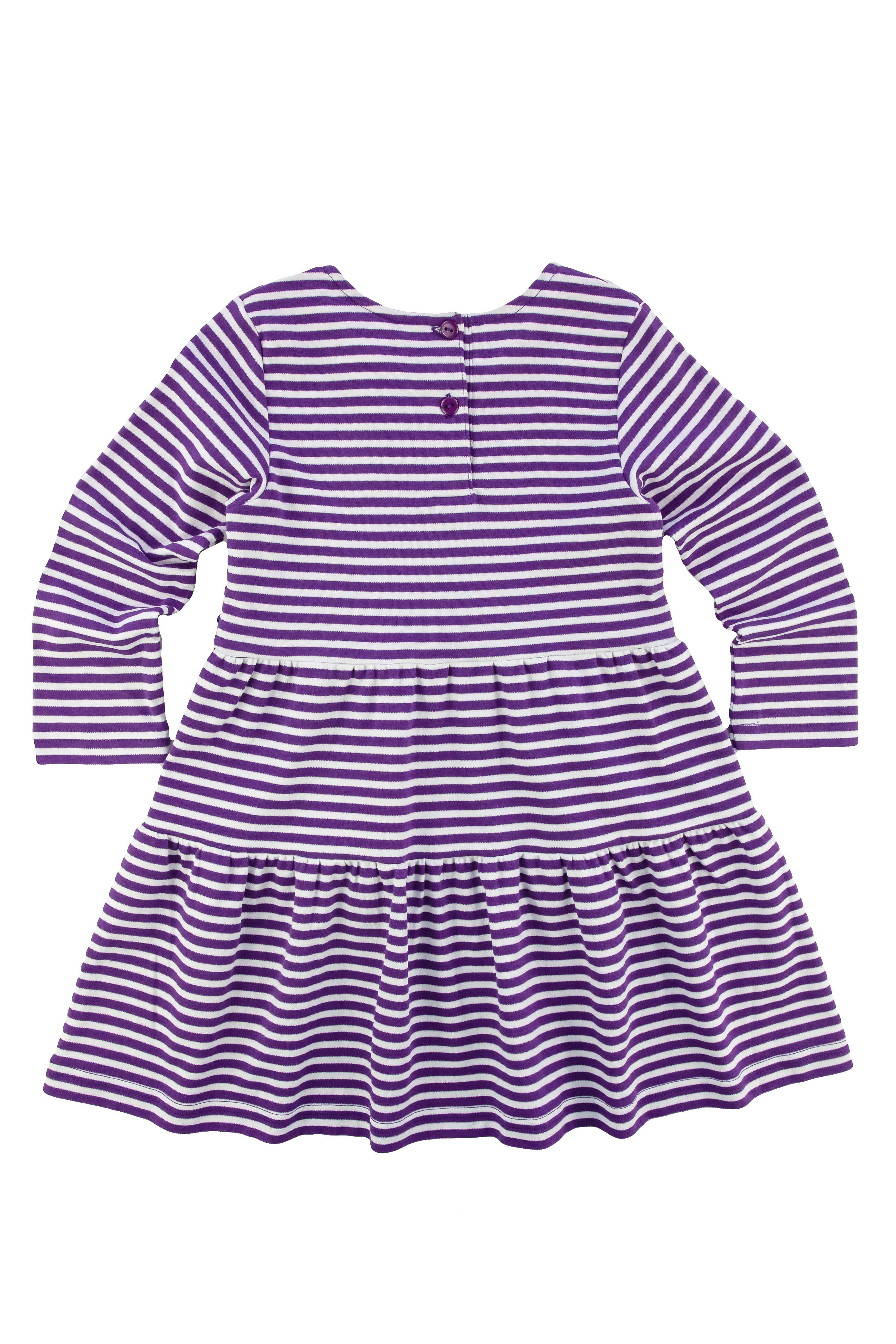 Stripe Knit Dress With Flowers