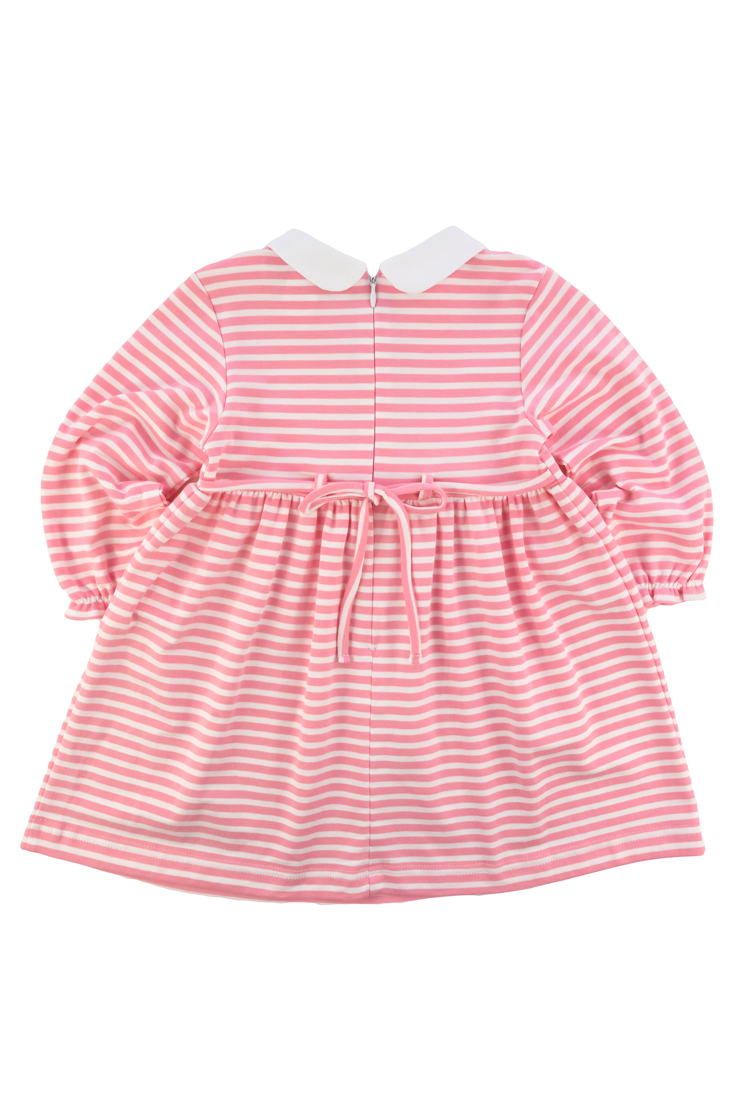 Stripe Knit Dress With Flowers