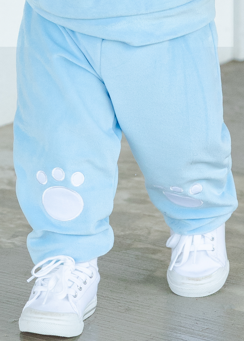 Velour Jogger Pants With Pawprints