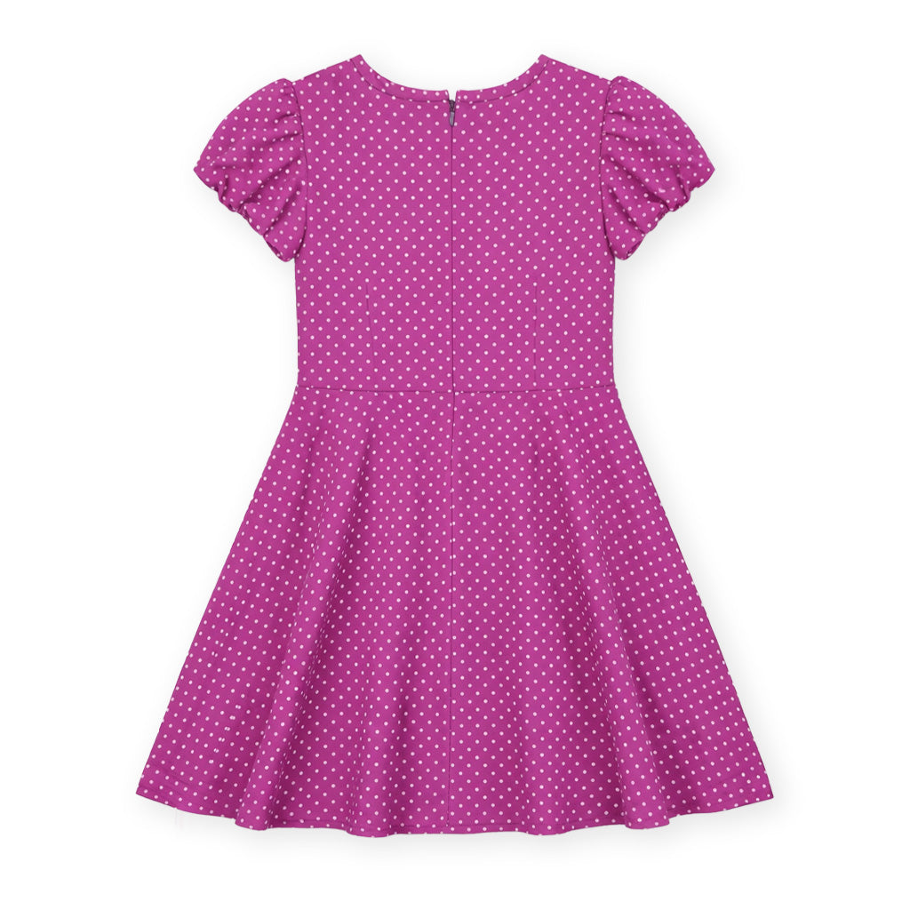 Polka Dot Dress With Bubble Sleeves
