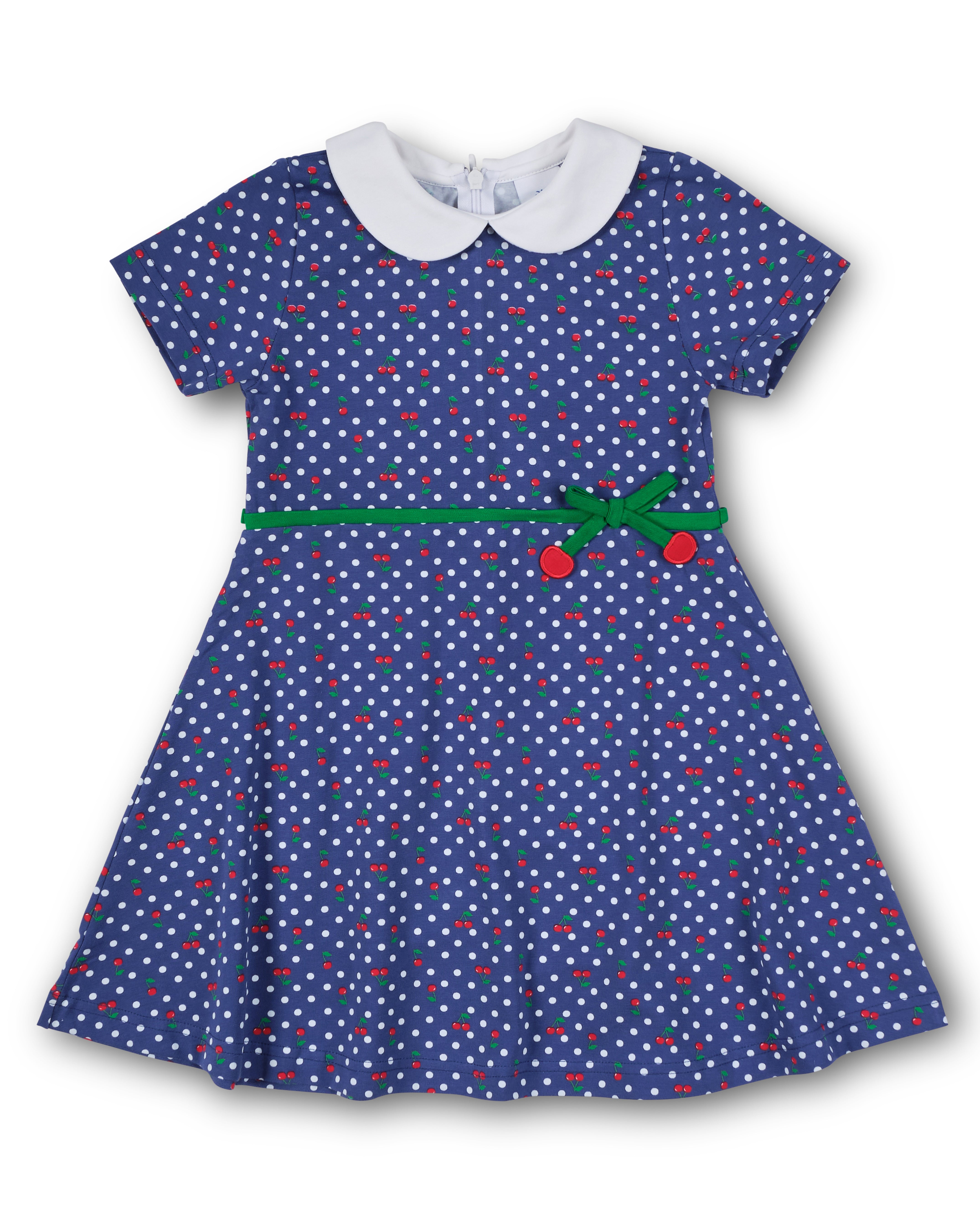 Polka Dot Cherry Printed Knit Dress