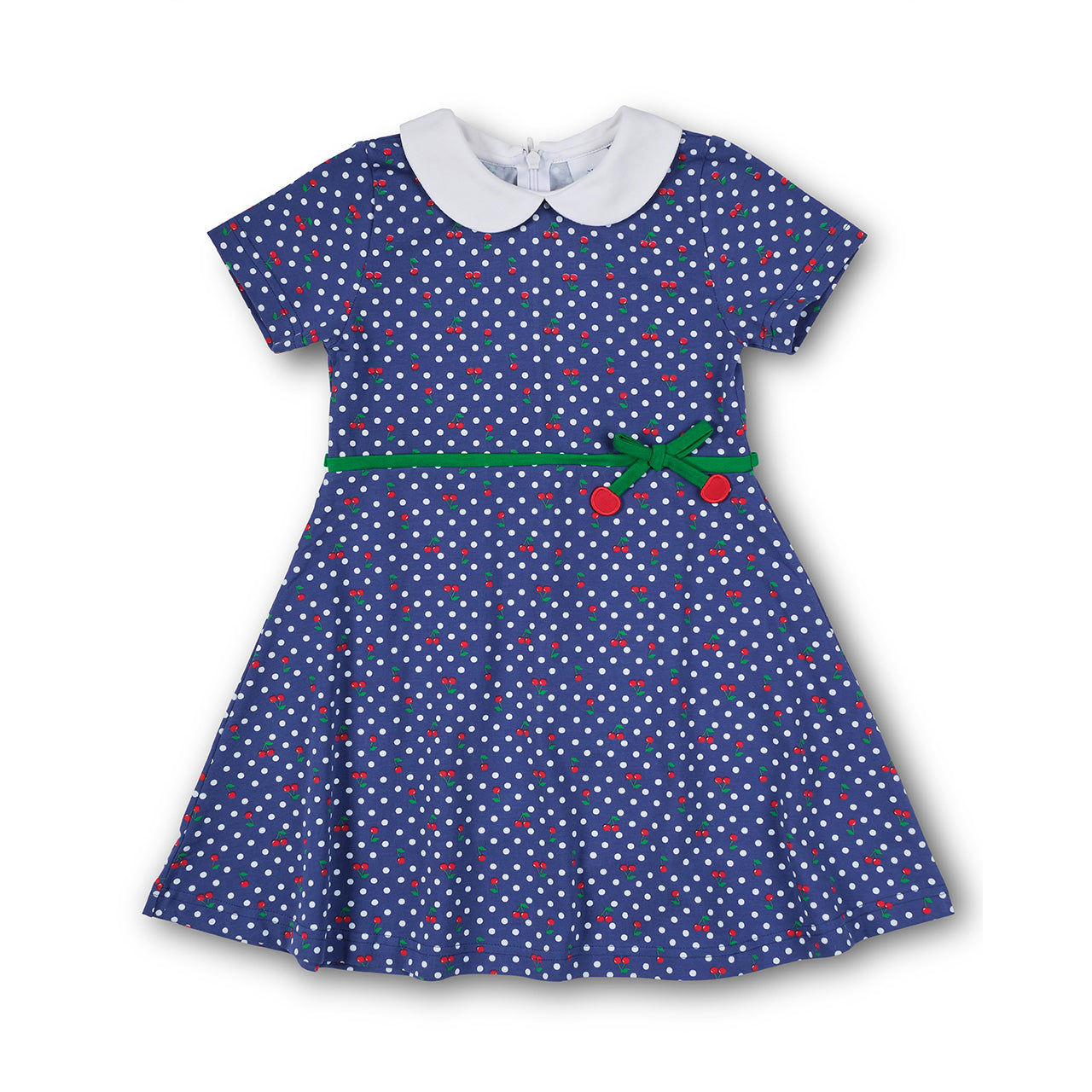 Polka Dot Cherry Printed Knit Dress