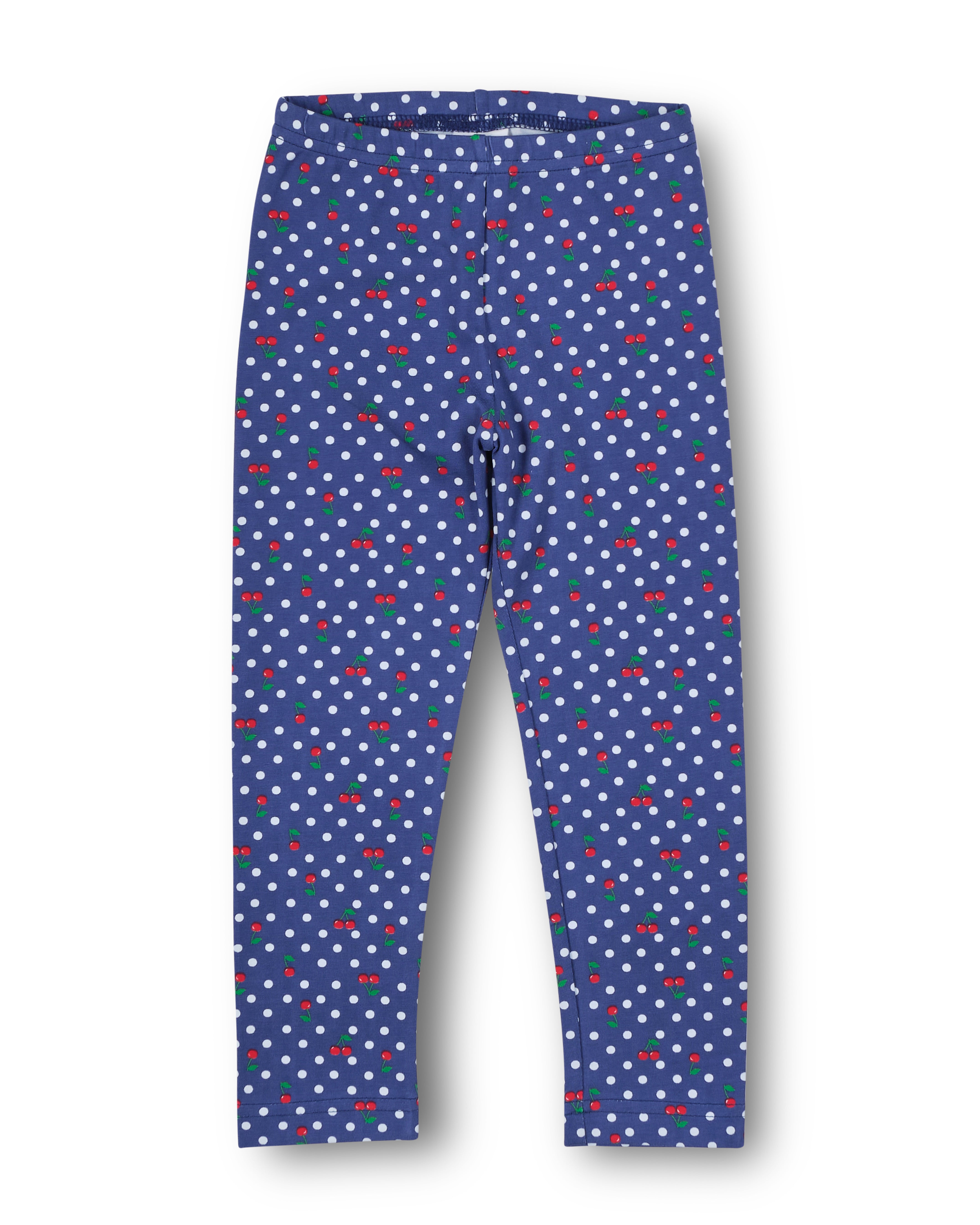 Polka Dot Cherry Printed Knit Leggings