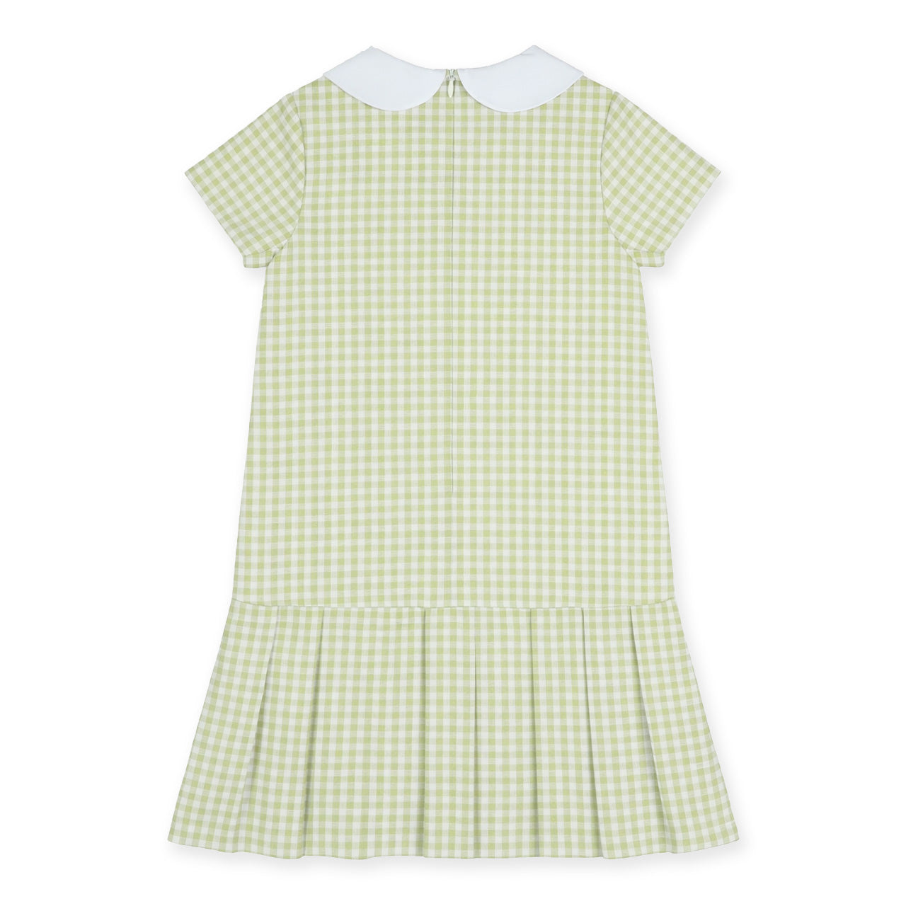 Check Dress with Pleated Skirt And Bows