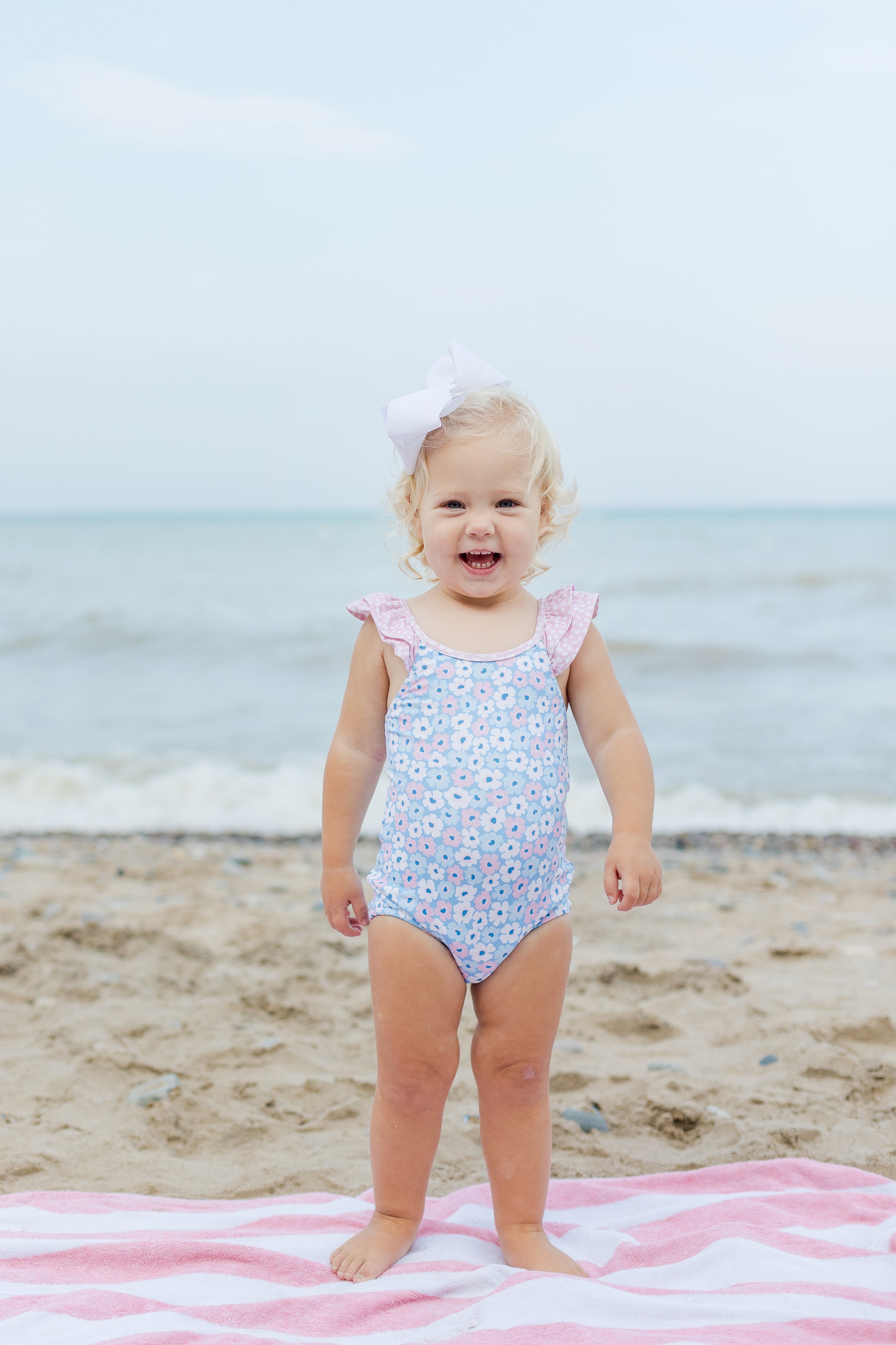 Floral Swimsuit With Ruffles
