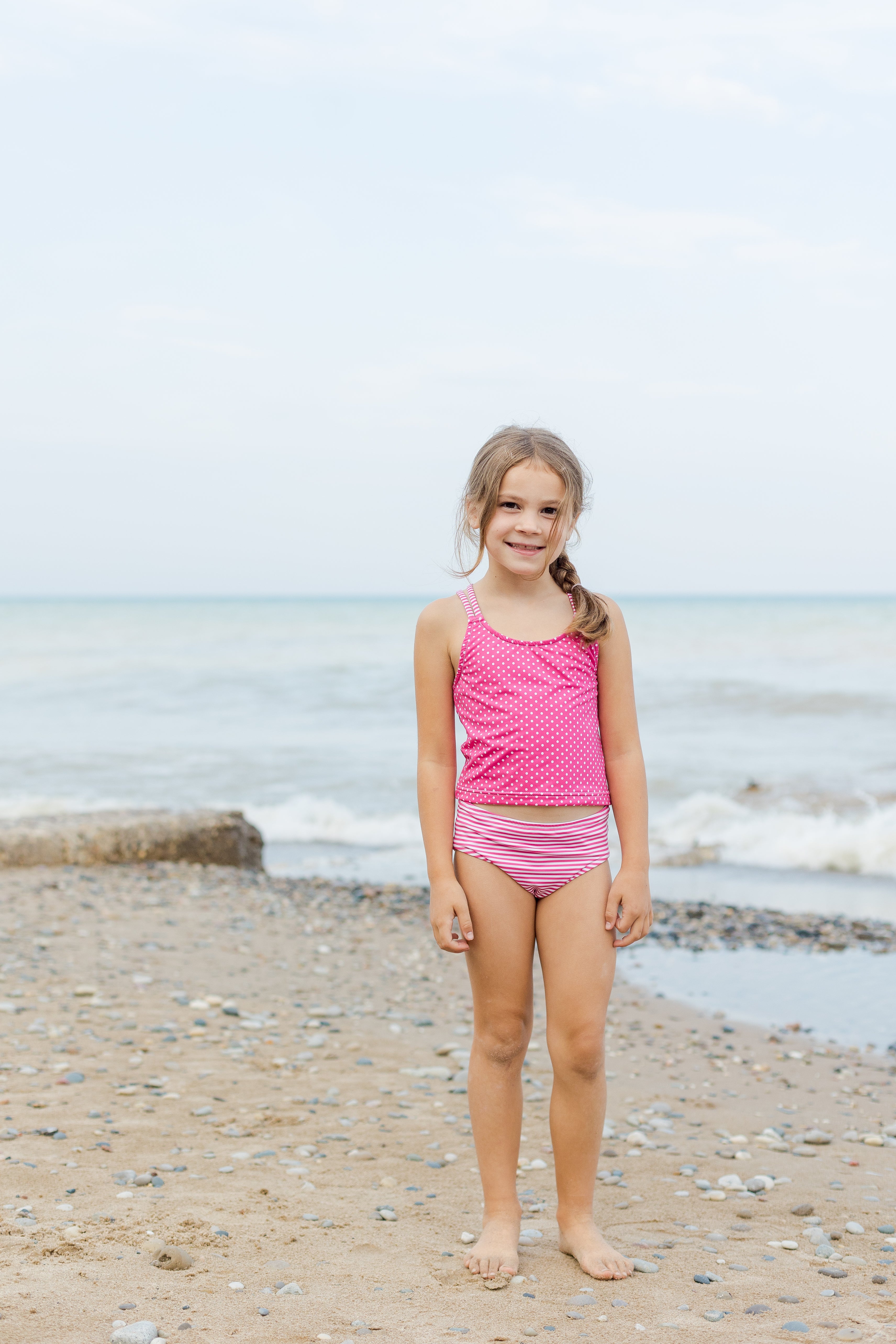 Polka Dot And Stripe Tankini