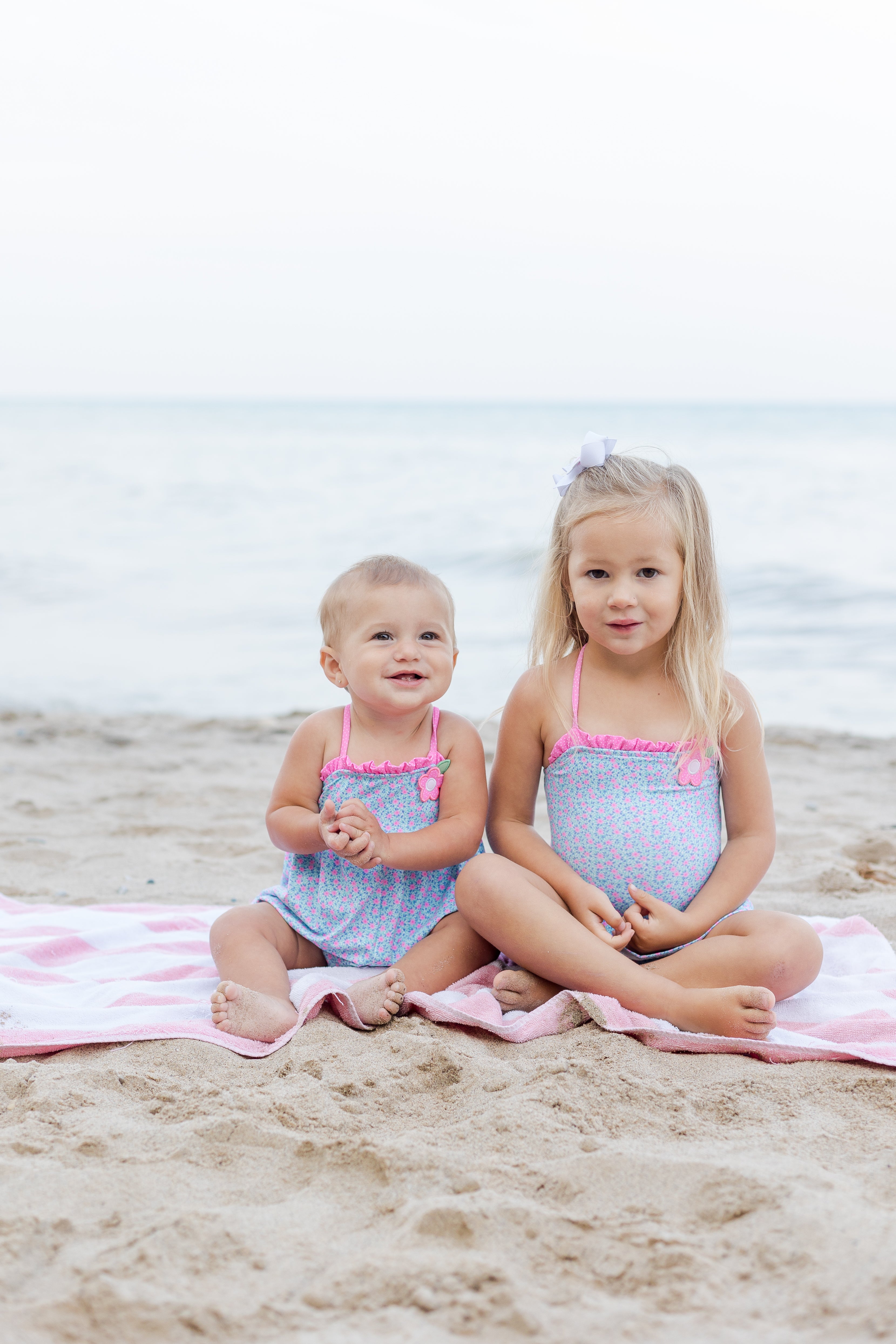 Floral Bubble Swimsuit With Flower
