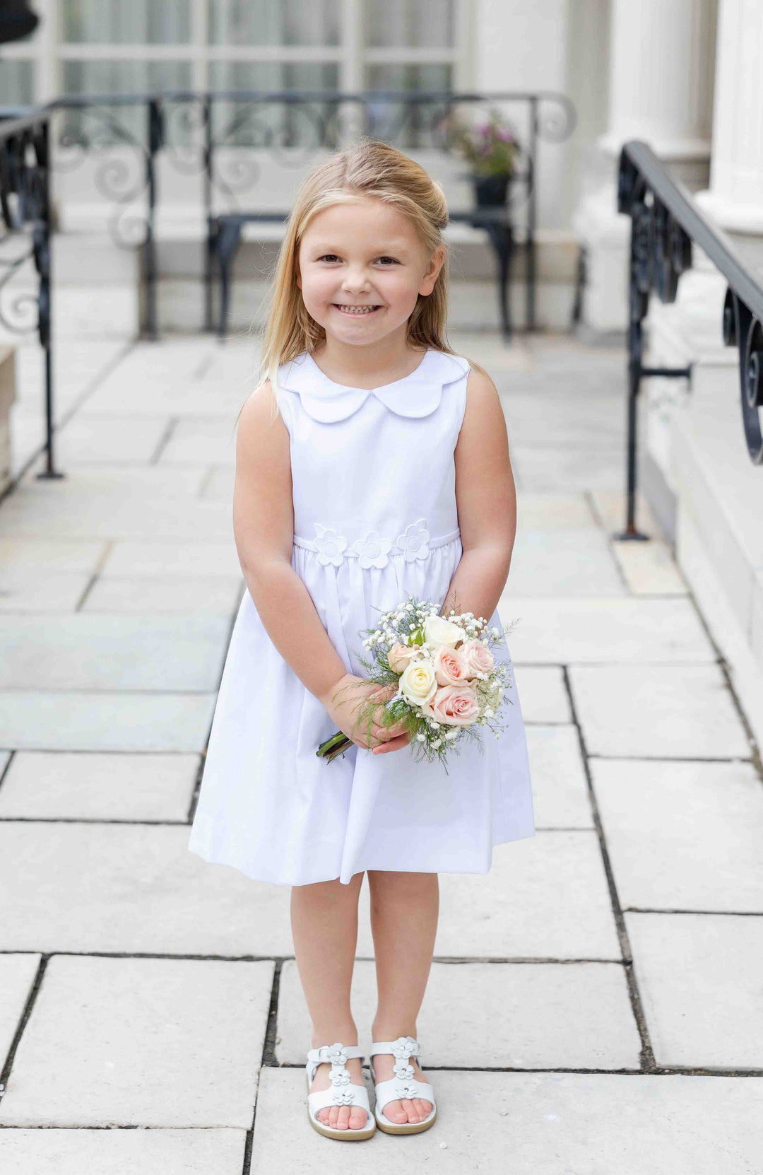 White Pique Flower Dress – Florence Eiseman