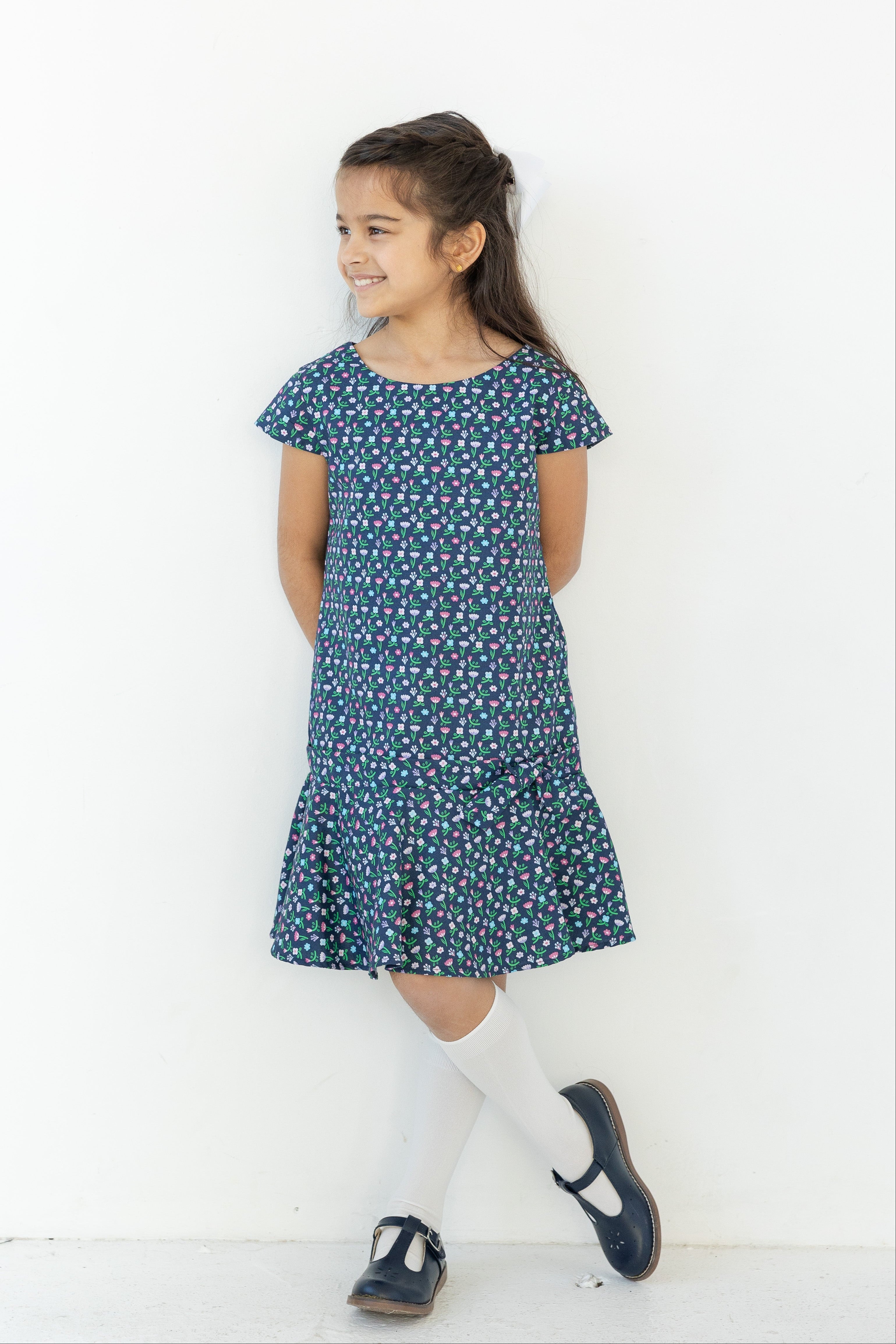 Floral Cap Sleeve Dress