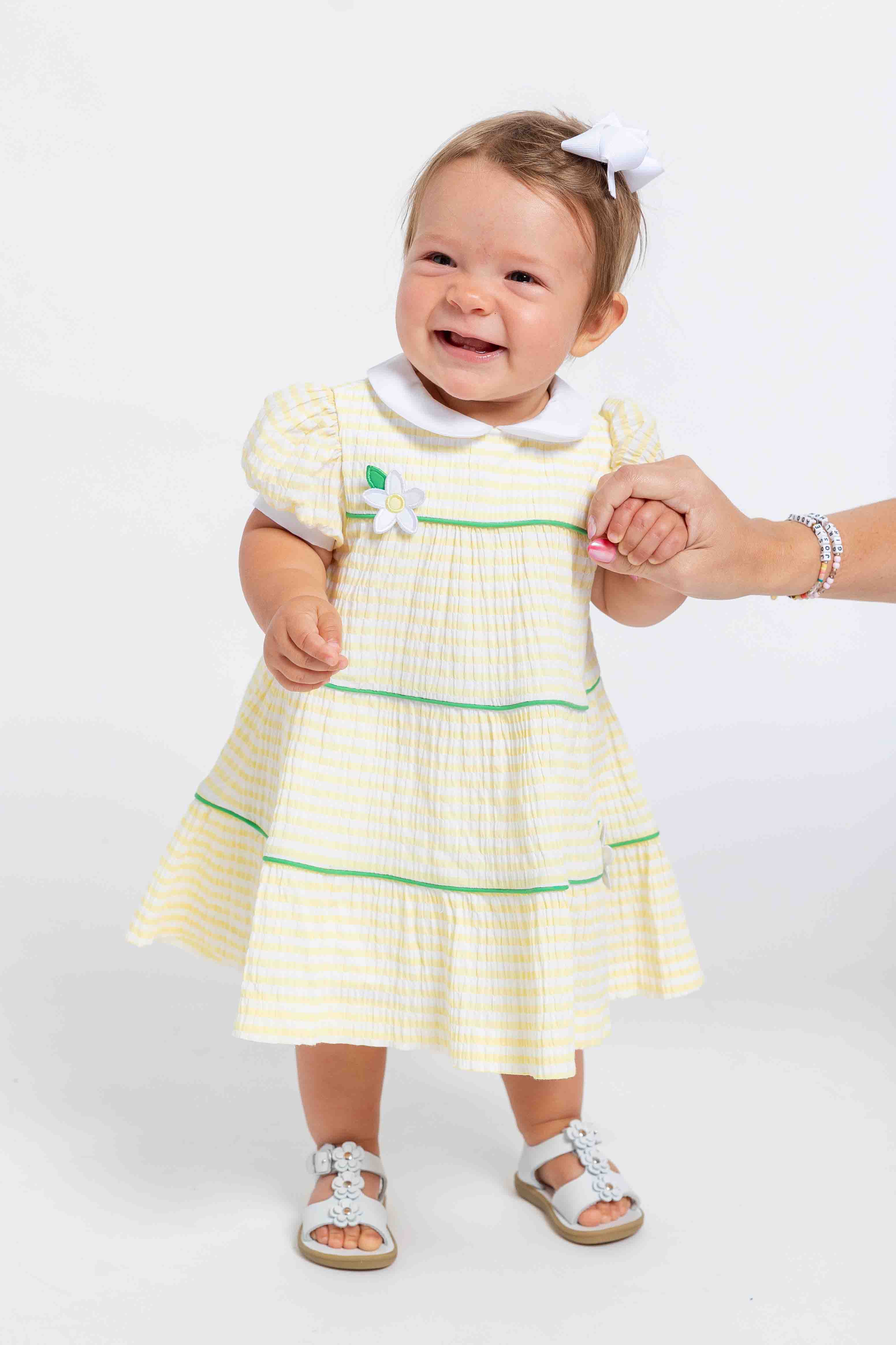 Stripe Dress With Flowers