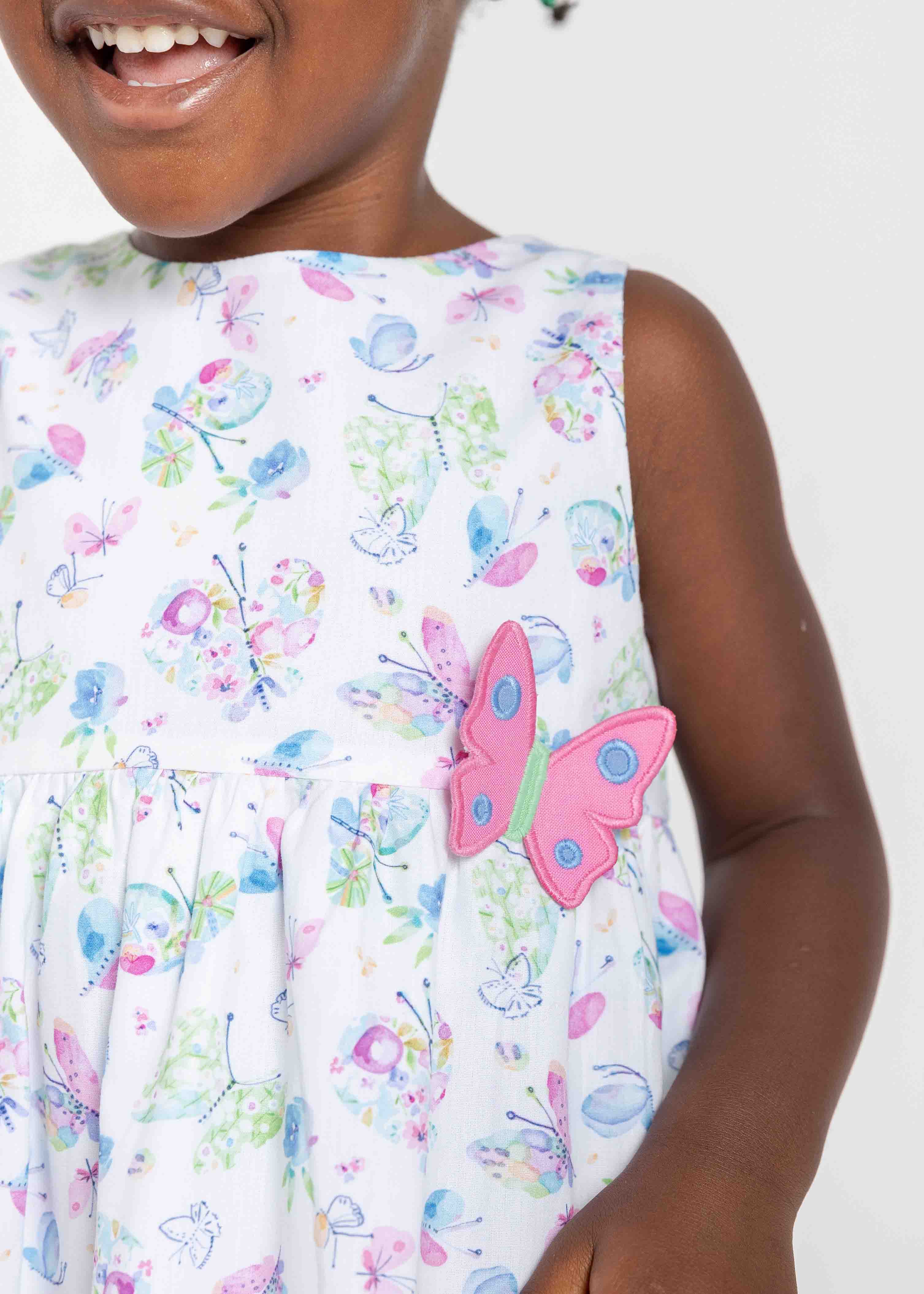 Butterfly Print Dress with Butterfly