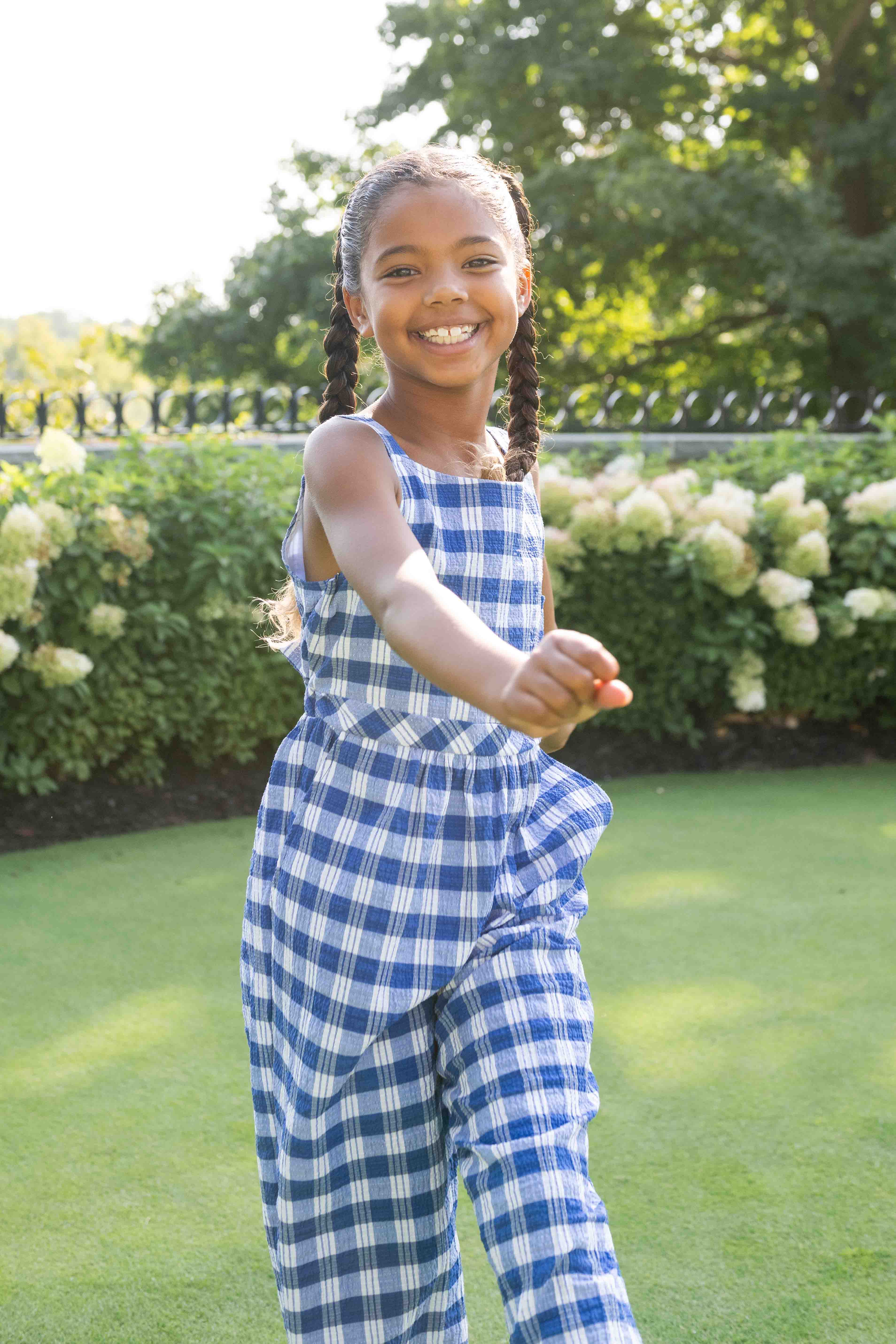トップス midorikawa 24ss jump suits shorts Plaid Seersucker Jumpsuit